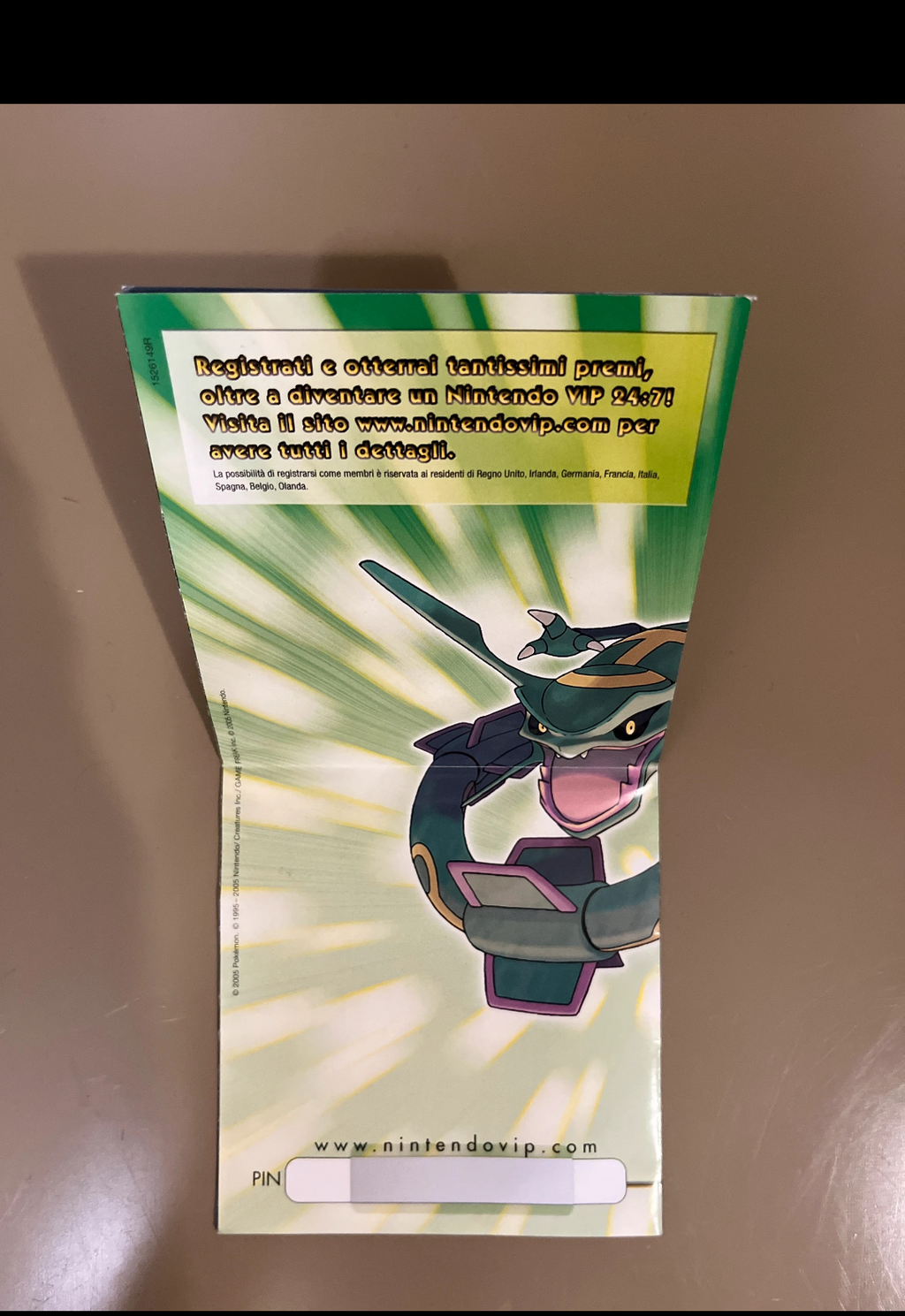 #POKÉMON VERSIONE SMERALDO + POSTER VIP ITA NINTENDO GAME BOY ADVANCE