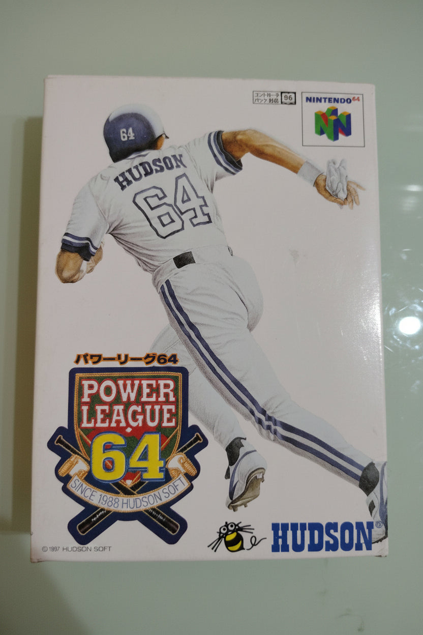 Power League 64 -- Con scatola. Nintendo 64, Giappone. Gioco di baseball.