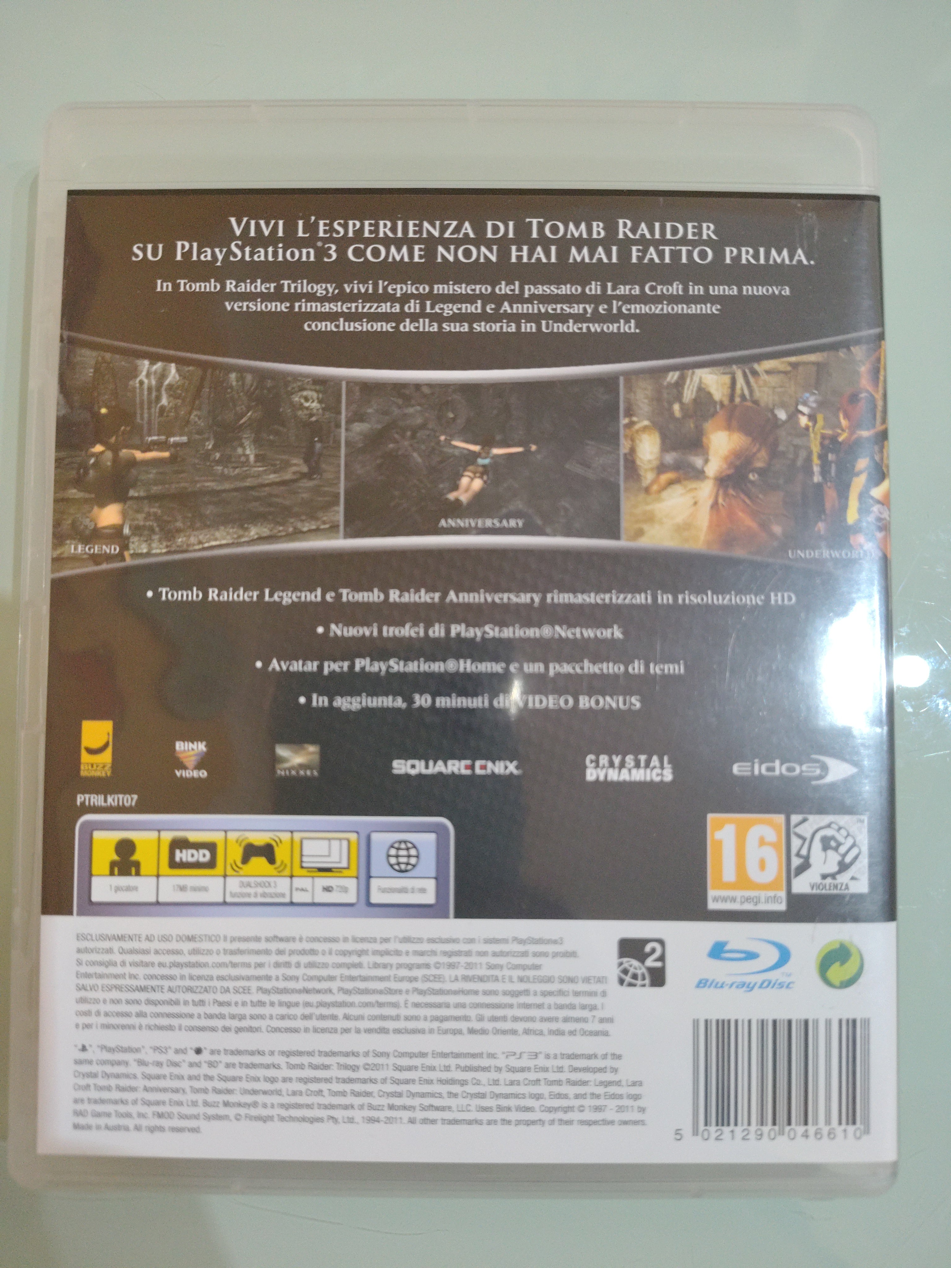 THE TOMB RAIDER TRILOGY PAL ITA