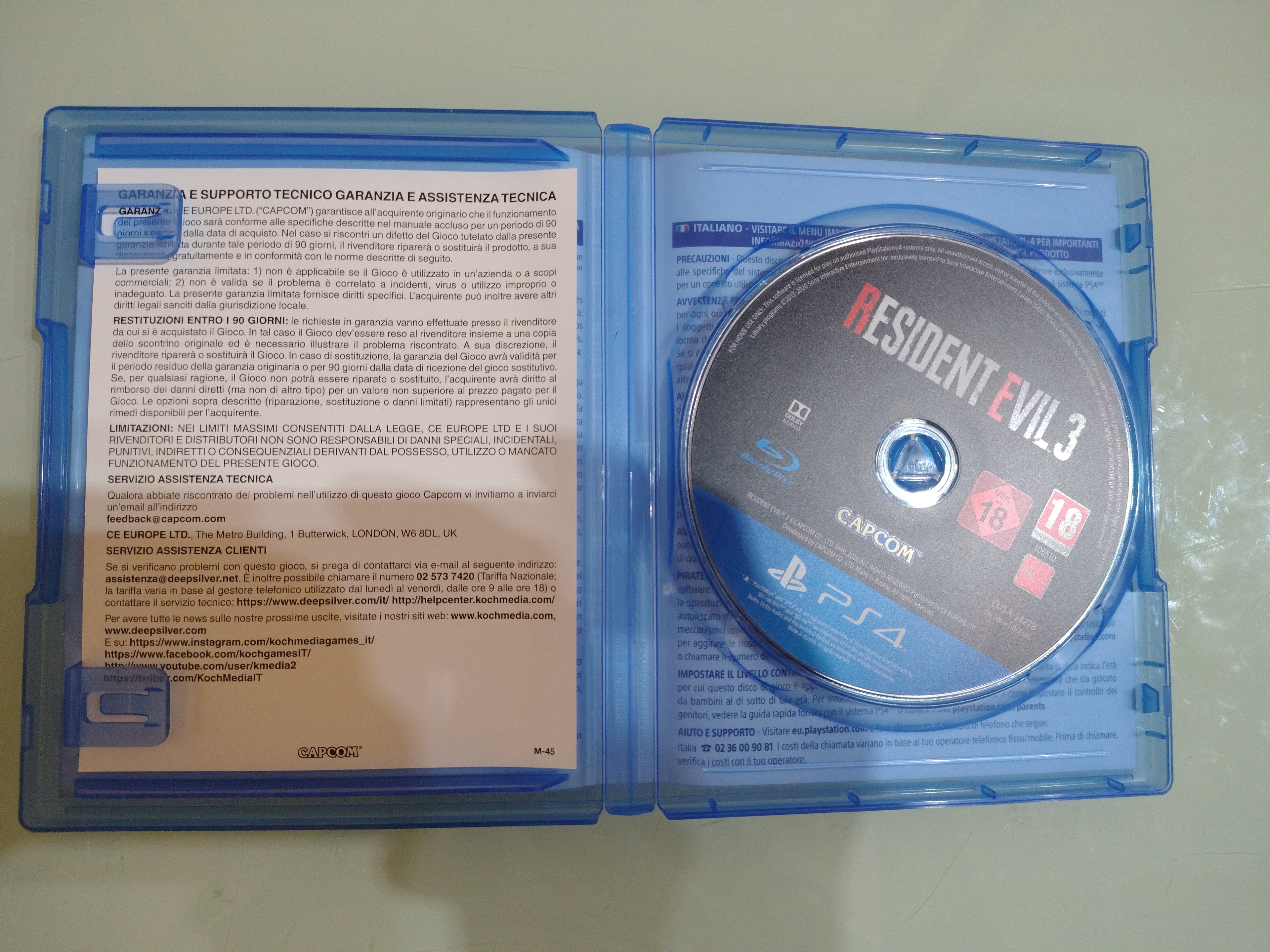 Resident evil 3 Remake  PS4 Versione Italiana Multilingue