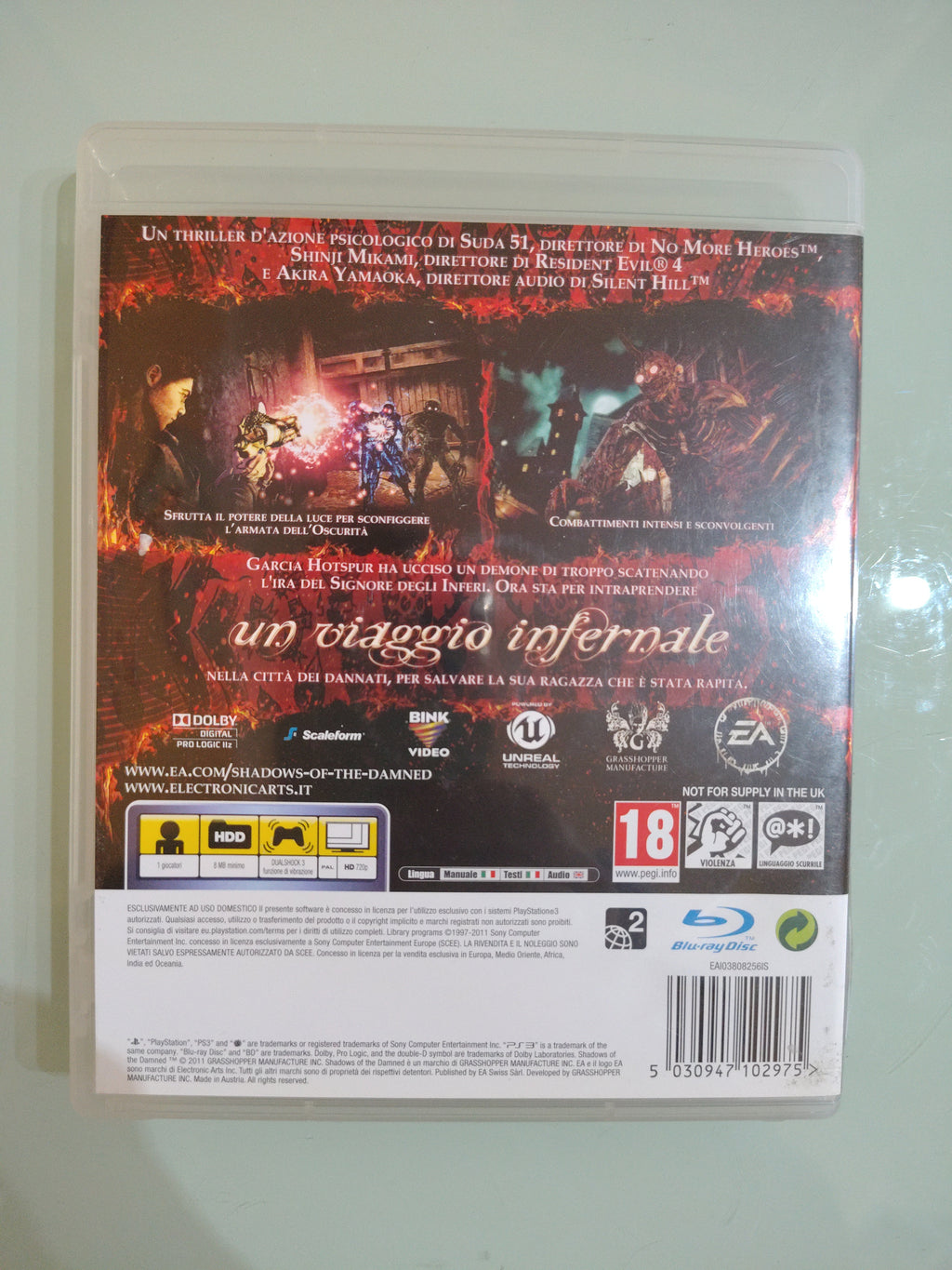 Shadows of the Damned Playstation PS3 edizione italiana 1°stampa