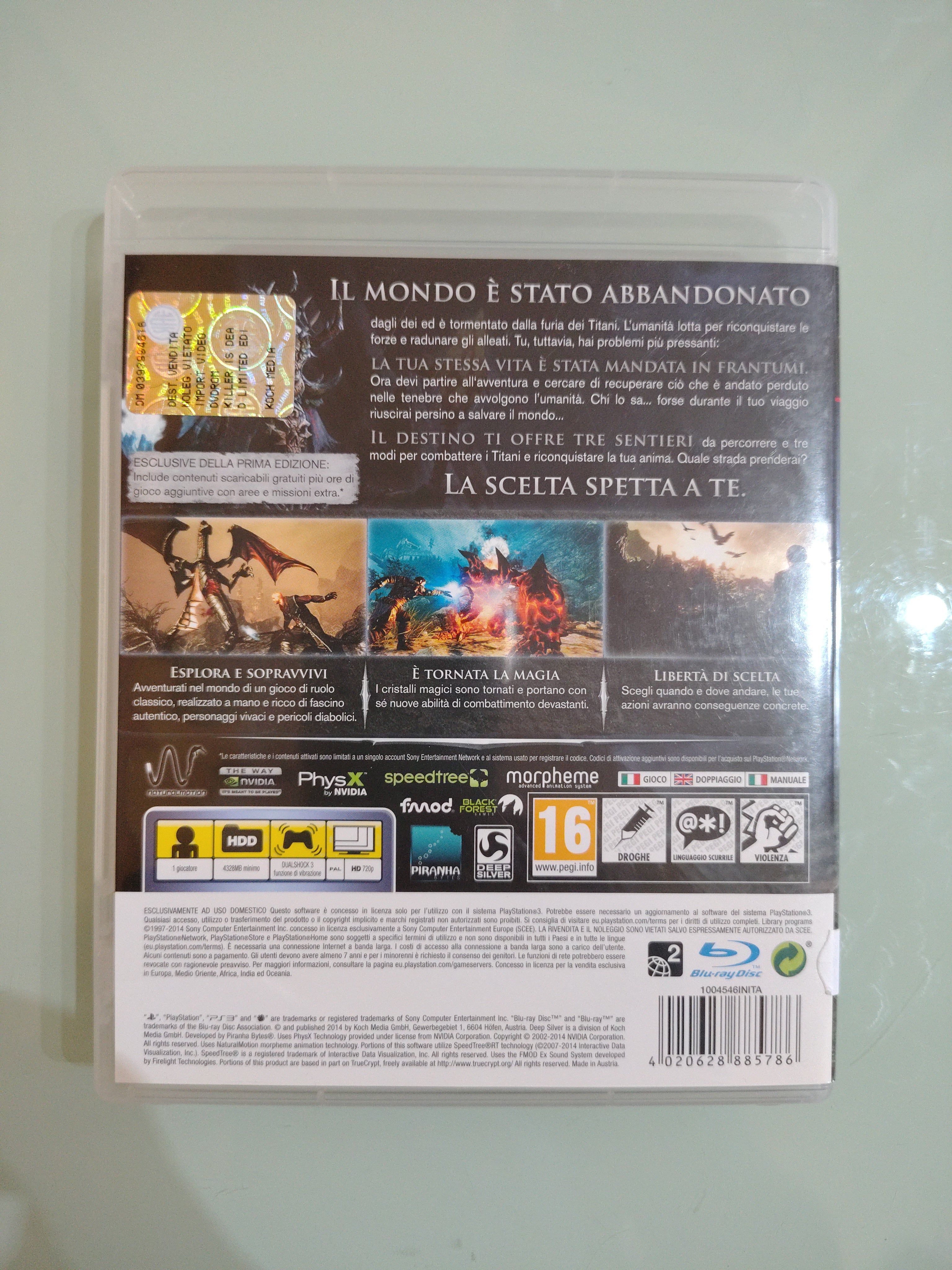 Jeu Playstation 3 PS3 RISEN 3 Titan Lords versione italiana