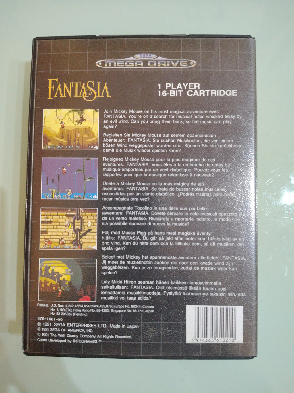 SEGA Mega Drive  Fantasia Starring Disney's Mickey Mouse pal