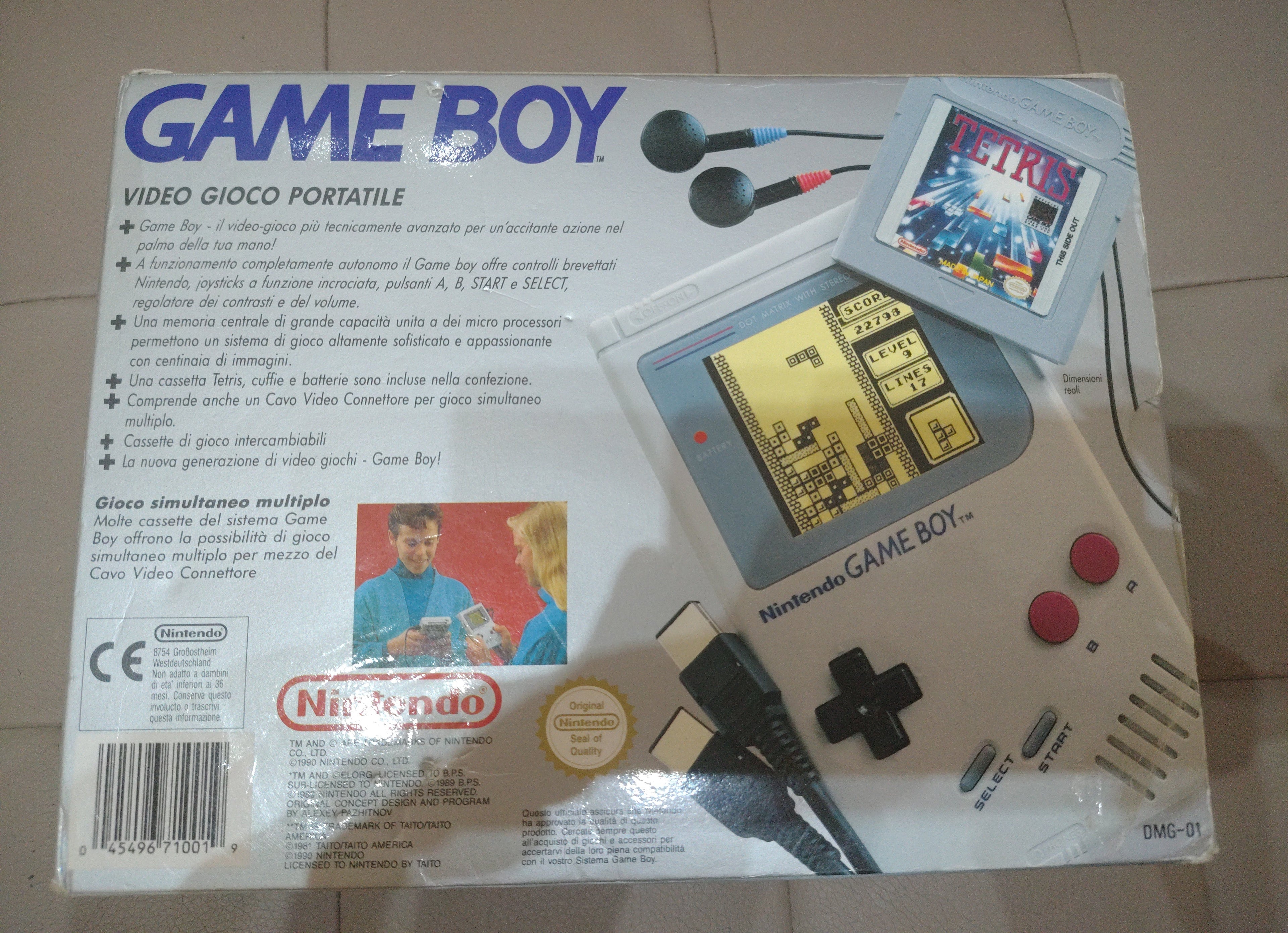 # Nintendo Gameboy Original DMG-01 scatola originale  + TETRIS ( PORTAITLE) LEGGERE