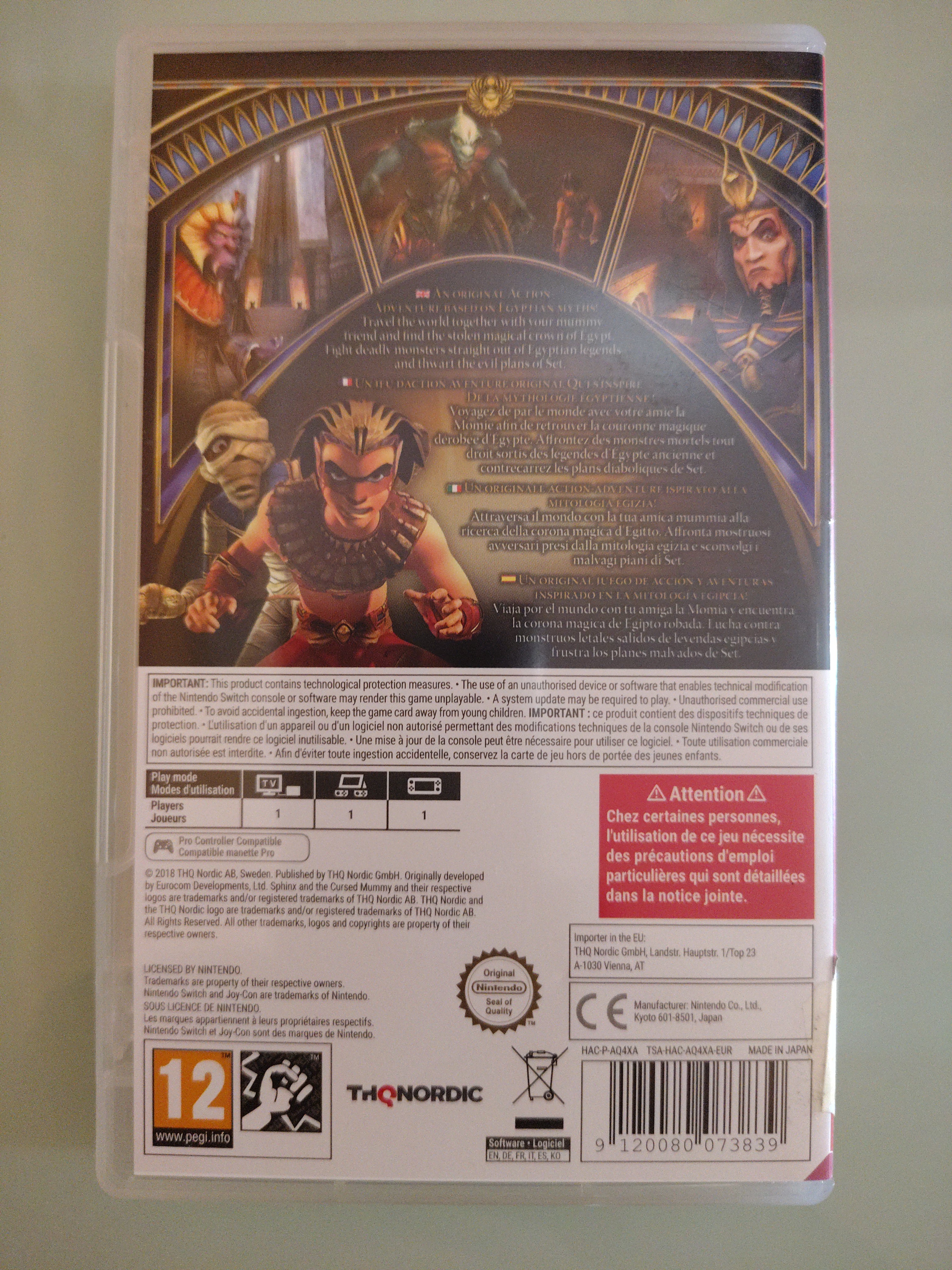 Sphinx and the Cursed Mummy - Nintendo Switch! Usato come nuovo