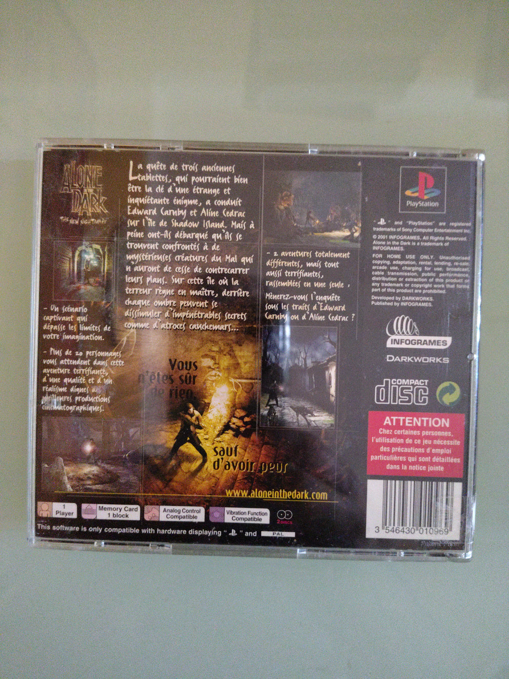 ALONE IN THE DARK THE NEW NIGHTMARE - SONY PS1 - VIDEOGIOCO USATO  PAL PSX