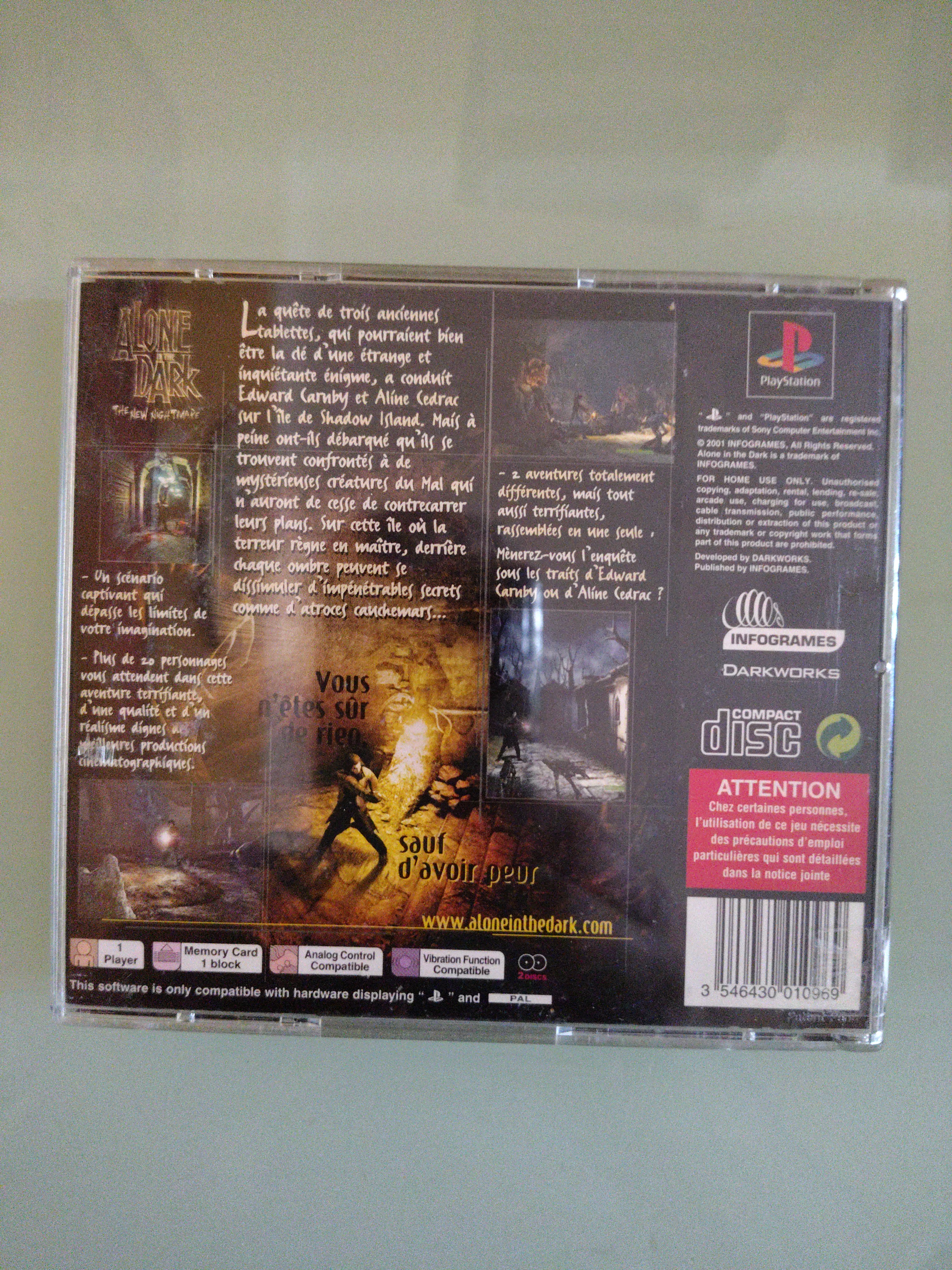 ALONE IN THE DARK THE NEW NIGHTMARE - SONY PS1 - VIDEOGIOCO USATO  PAL PSX