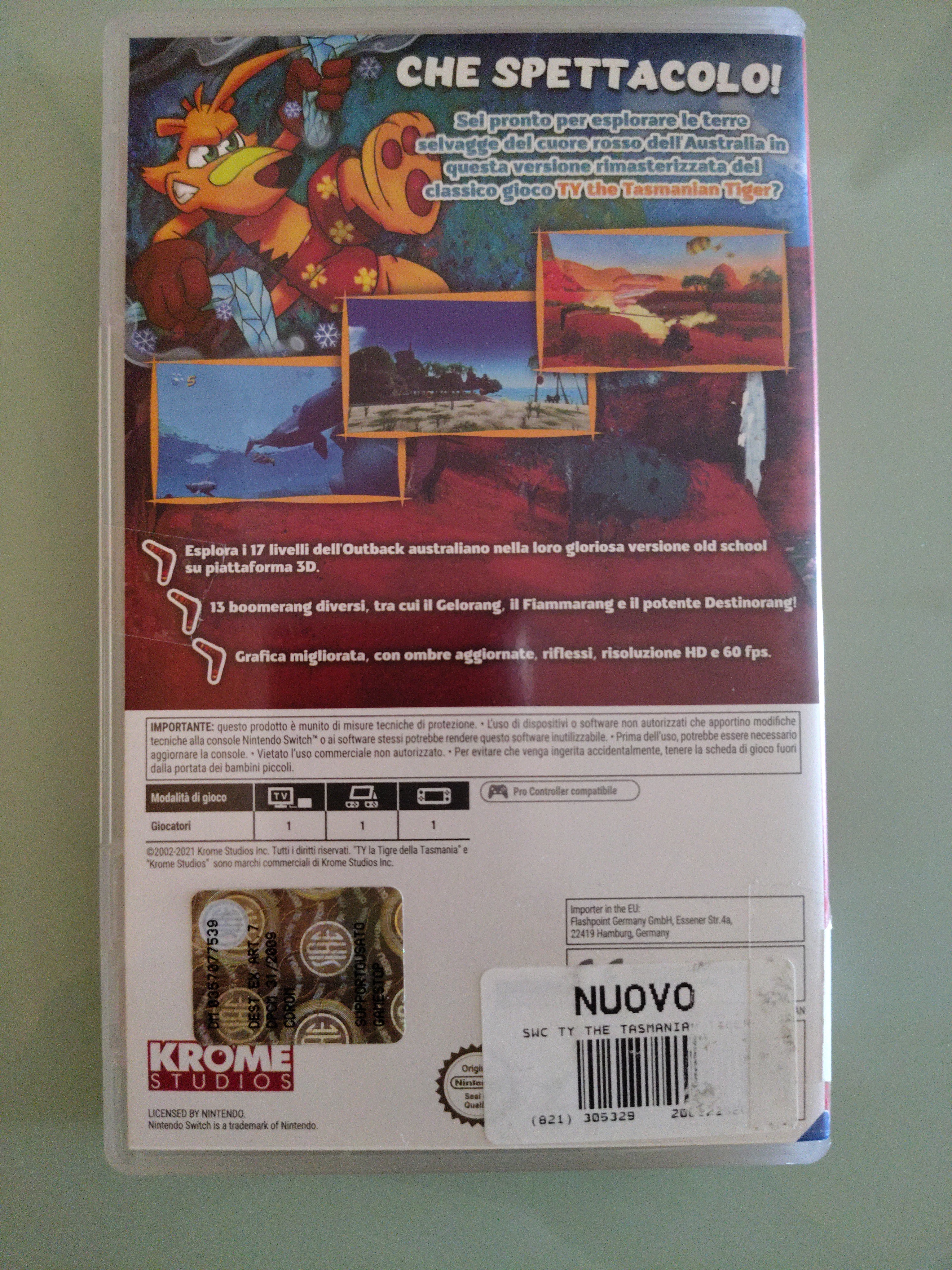 TY THE TASMANIAN TIGER HD SWITCH COME NUOVO