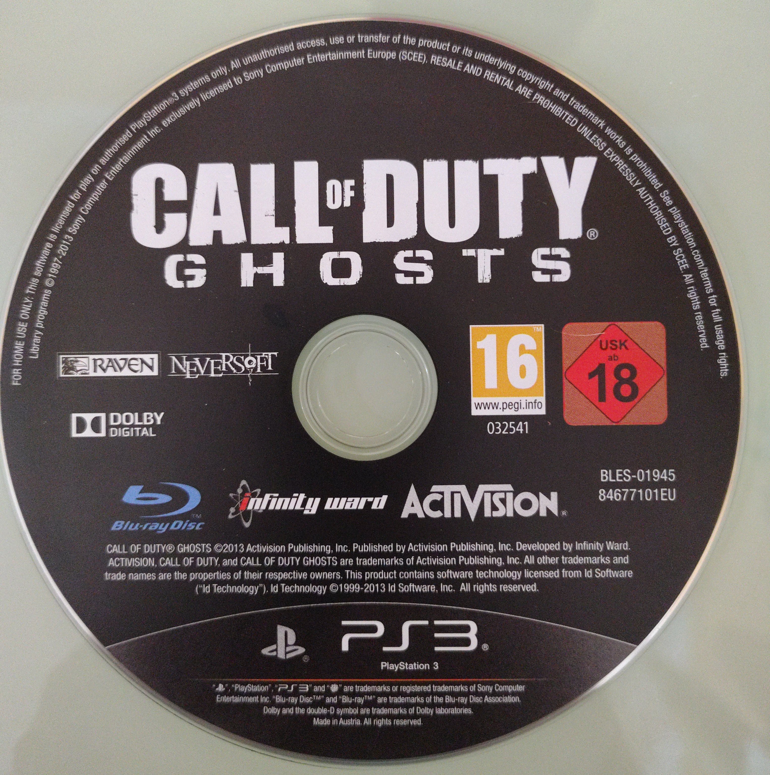 Call of Duty: Ghosts ( solo disco )