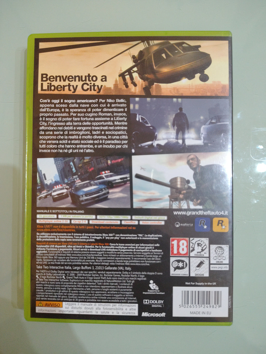# GRAND THEFT AUTO IV ,XBOX 360 CLASSICS USATO ( offerta )
