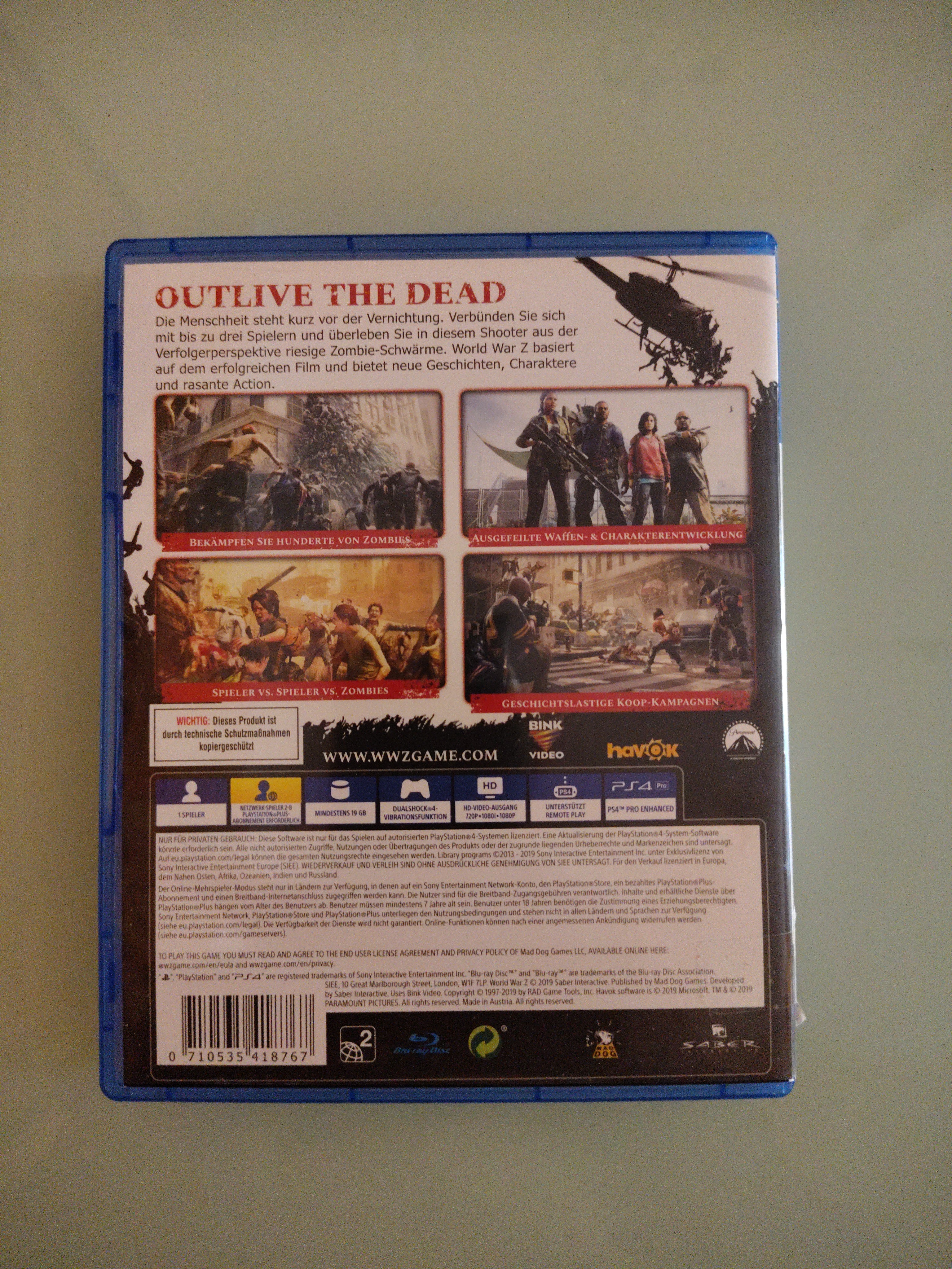 World War Z  Videogioco Playstation 4 Gioco Survivor