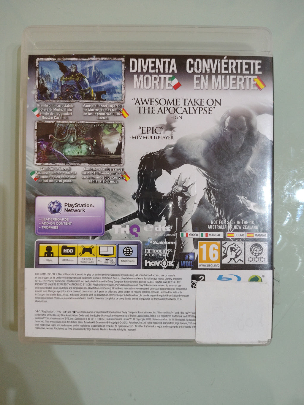 Darksiders 2 Ps3 versione italiana