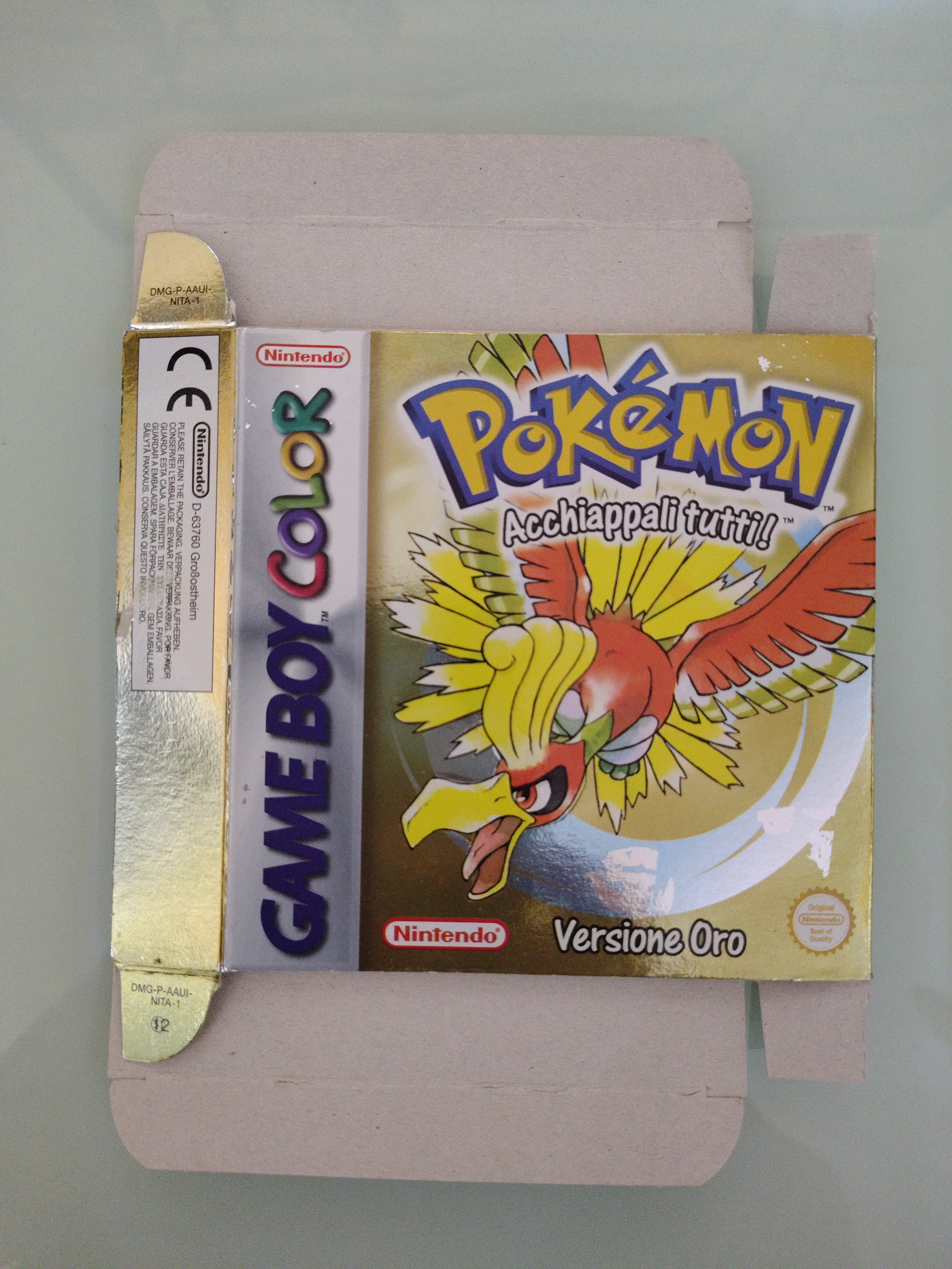 Scatola originale 100% Pokémon oro ita