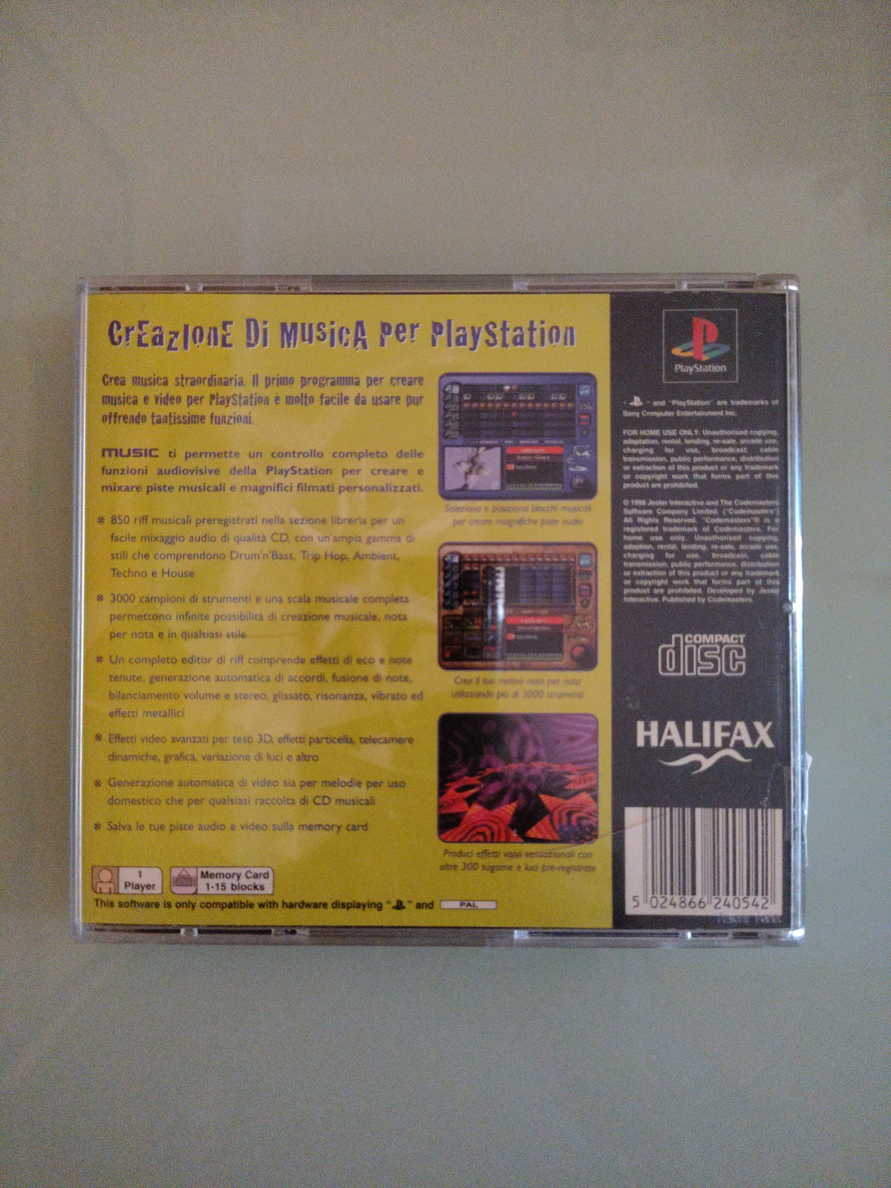 Music per Play Station 1, versione PAL ita