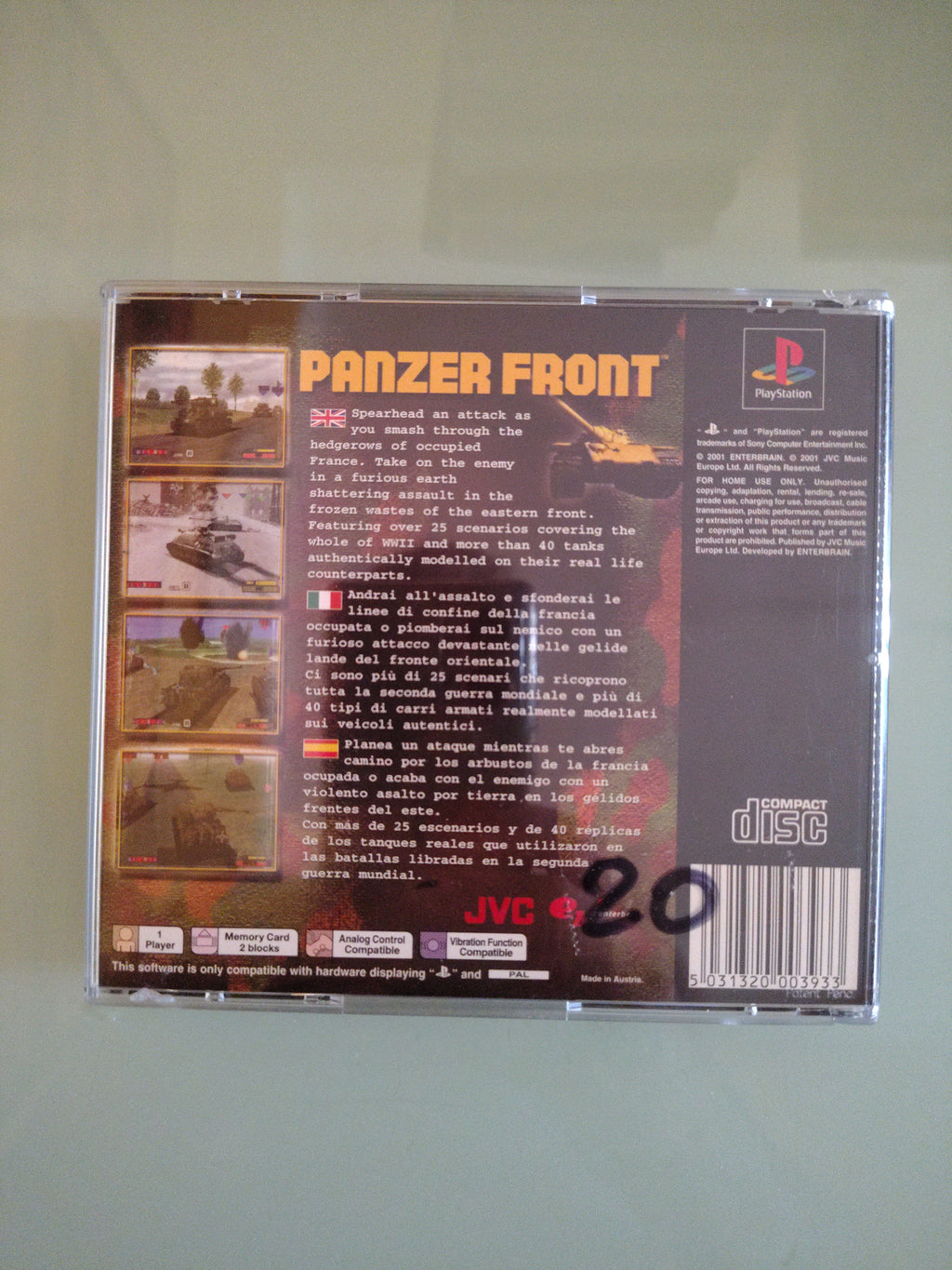 Panzer Front - Playstation 1 (PS1, 2001) completo con manuale - PAL