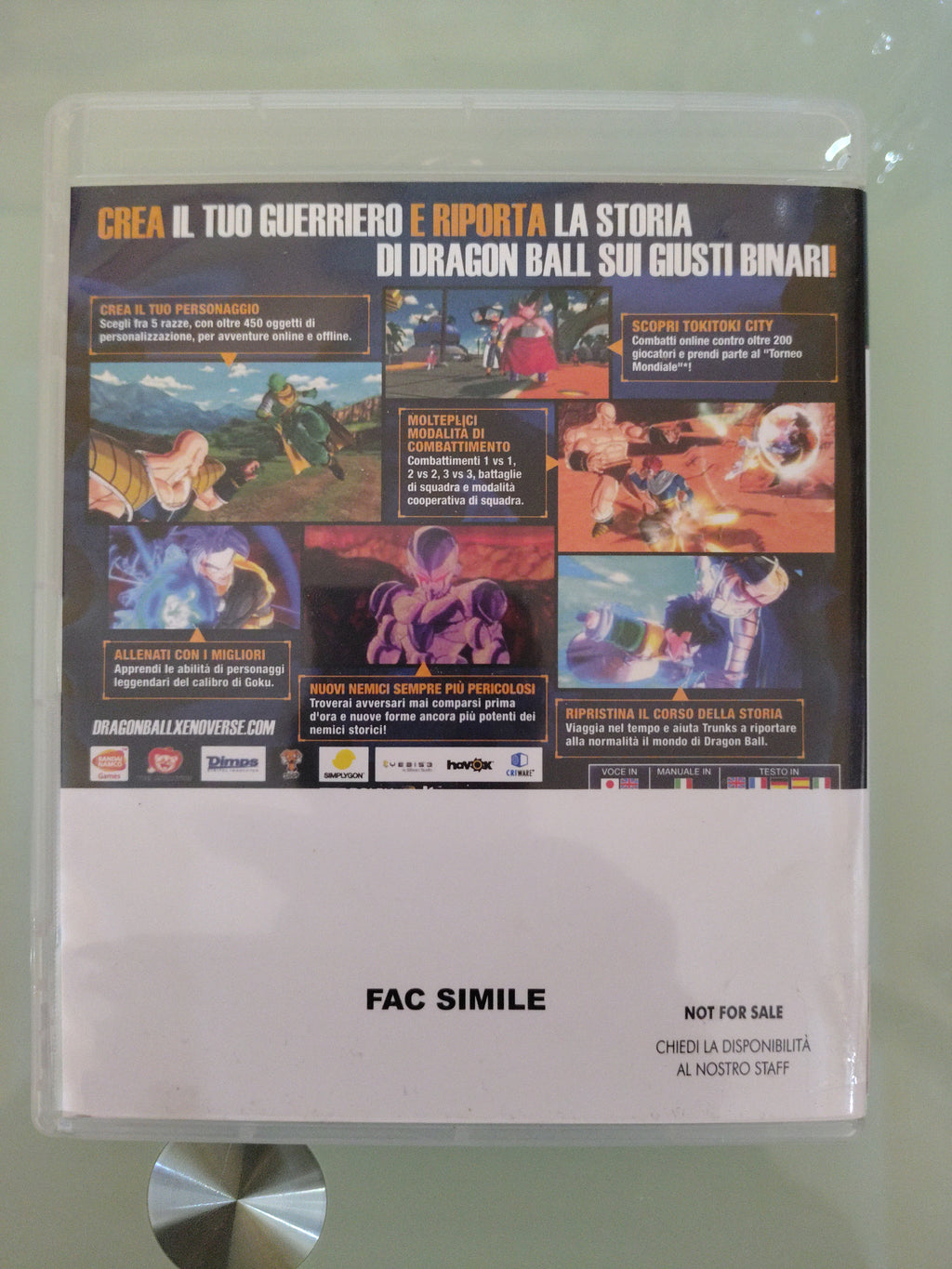 DRAGON BALL XENOVERSE PS3 - VERSIONE  ITALIANA