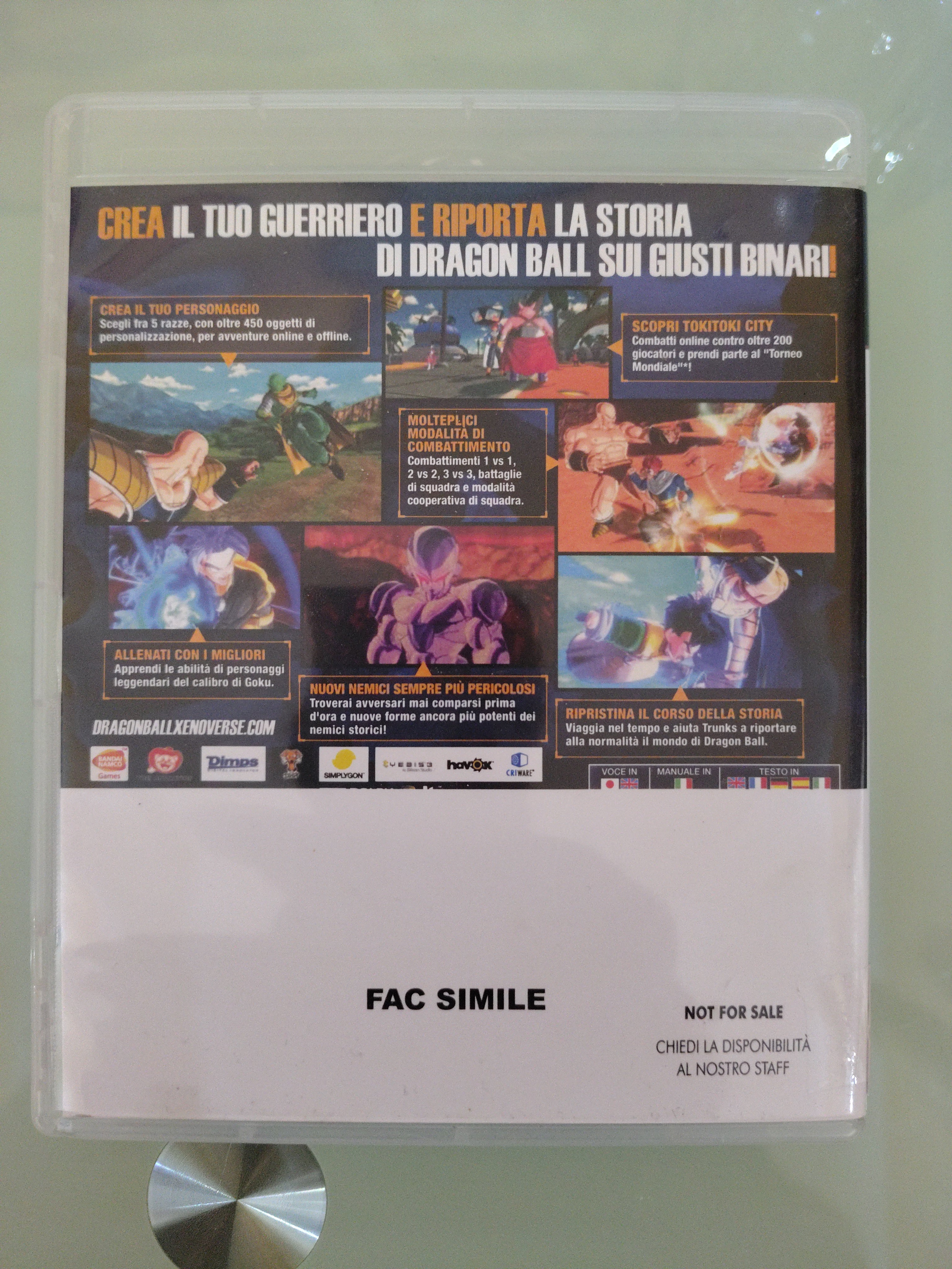 DRAGON BALL XENOVERSE PS3 - VERSIONE  ITALIANA