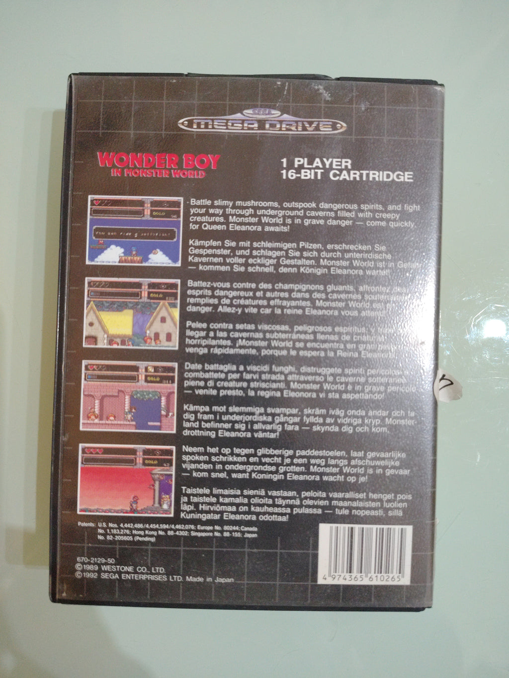 WONDER BOY IN MONSTER WORLD SEGA MEGA DRIVE 16 BIT GENESIS PAL EUR ORIGINALE