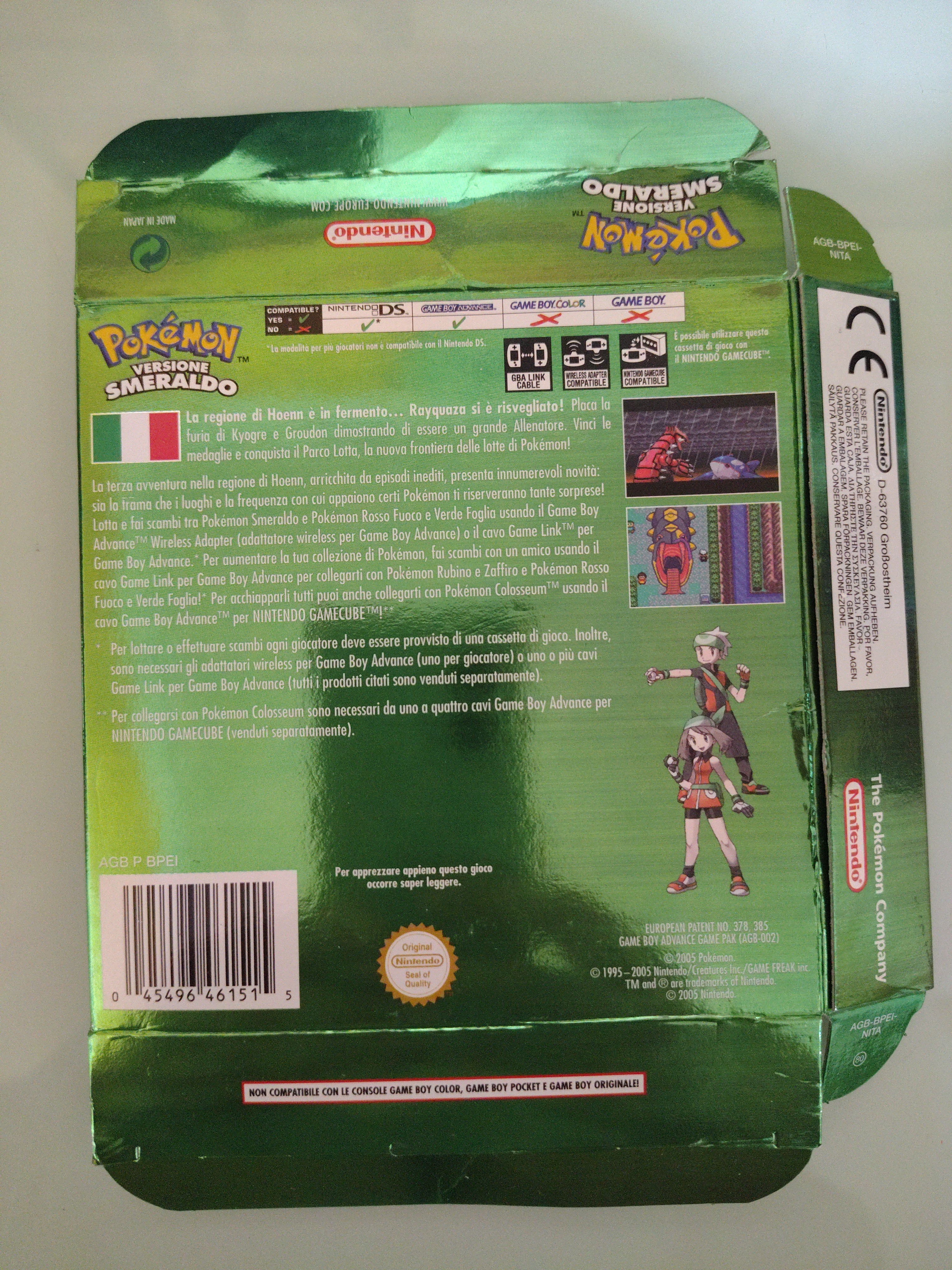 Scatola originale 100% Pokémon versione smeraldo...