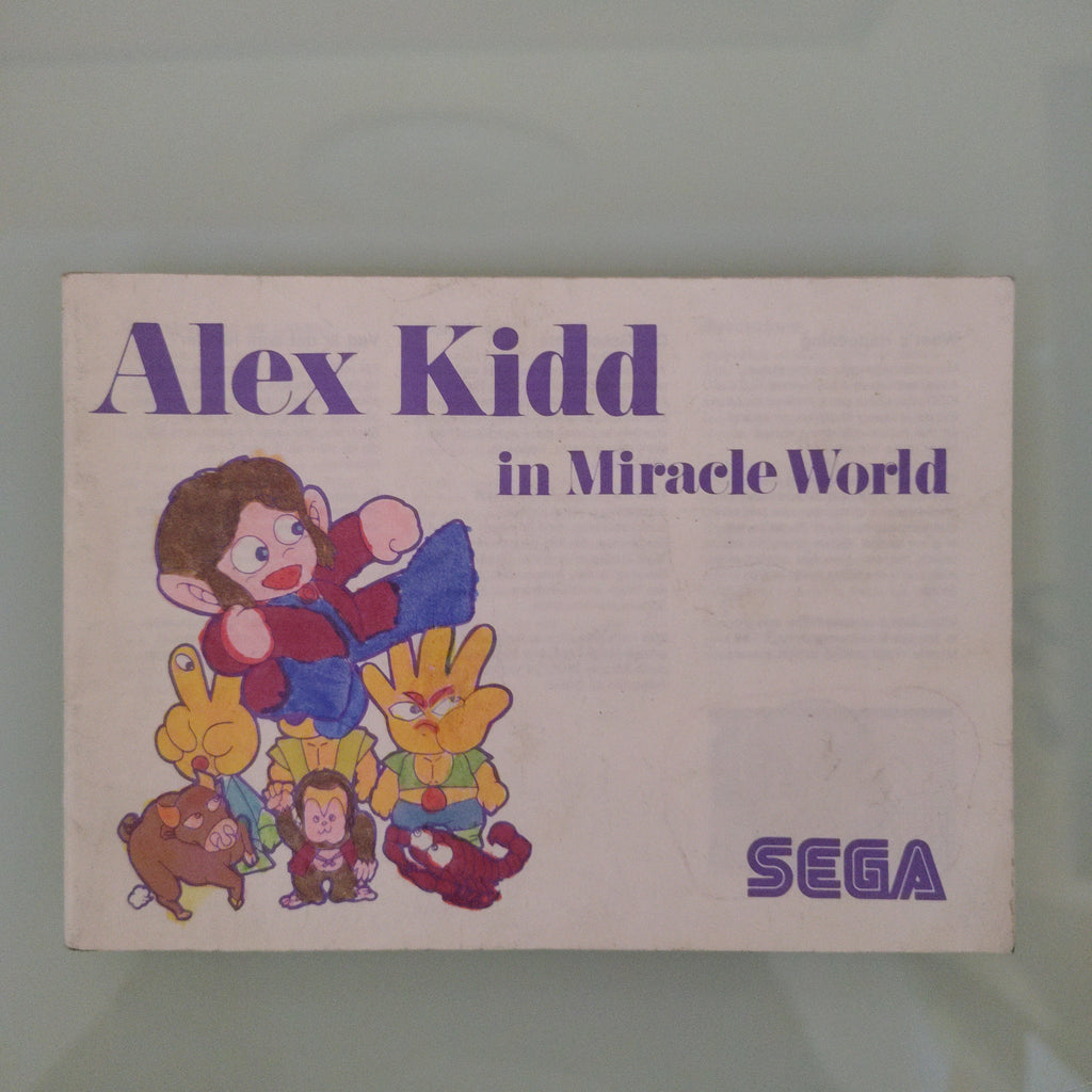 Sega,   ALEX KIDD In Miracle World, SOLO MANUALE ISTRUZIONI