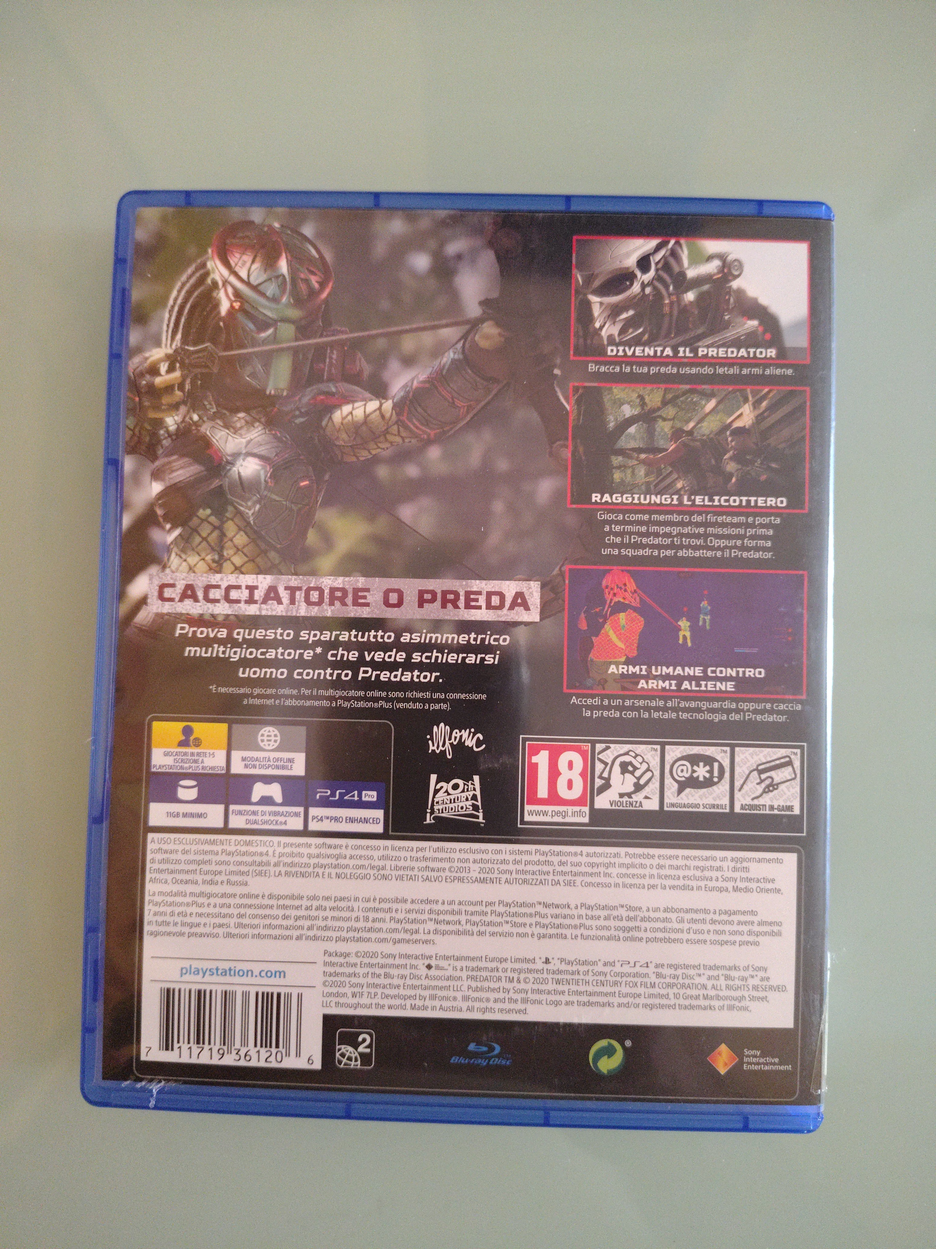 Predator Hunting Grounds Sony Playstation 4