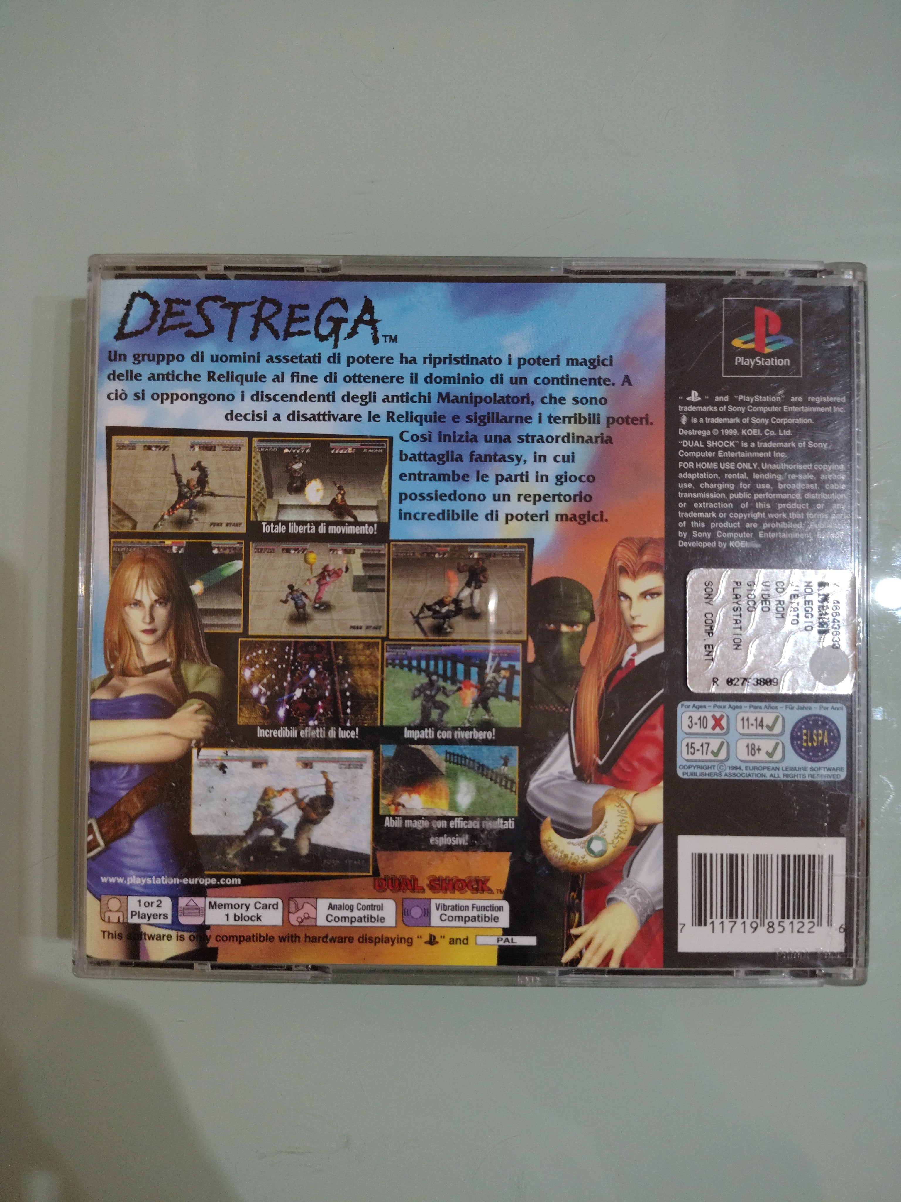 PS1 DESTREGA PLAYSTATION 1 PAL ITALIANO COMPLETO QUASI NUOVO