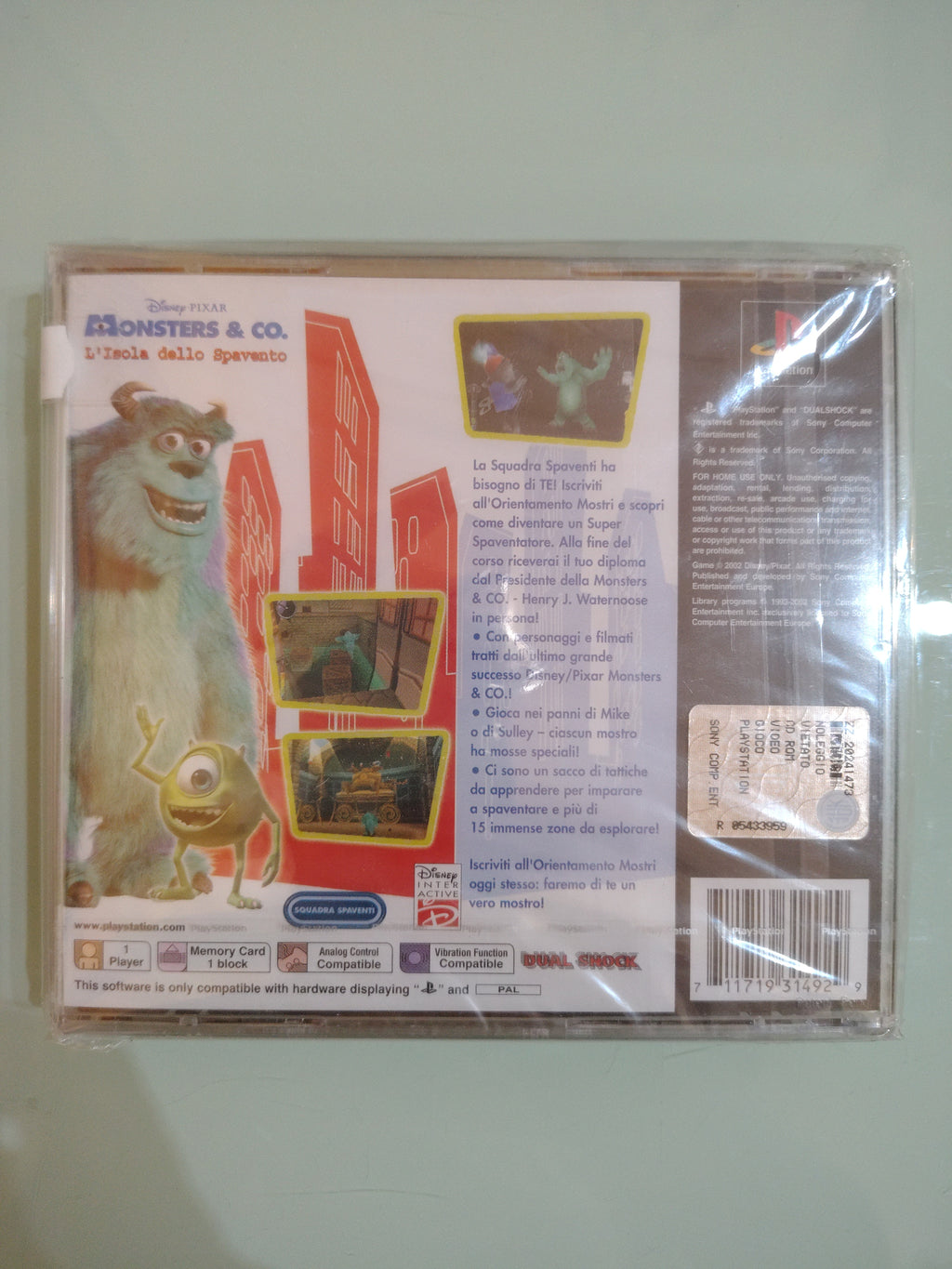DISNEY/PIXAR MONSTERS & CO. L'ISOLA DELLO SPAVENTO,  PLAYSTATION 1 NUOVO SIGILLATO
