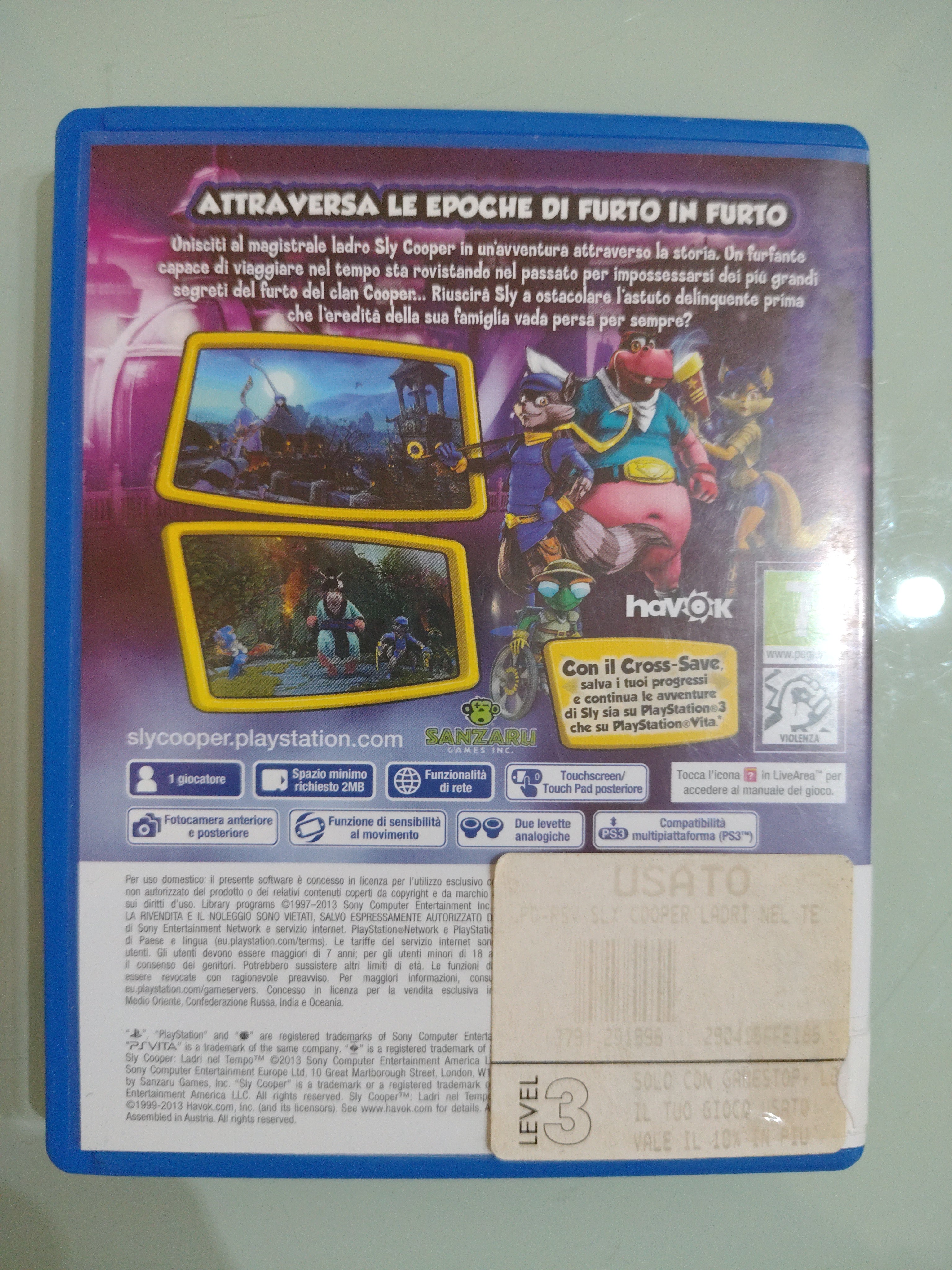 Sly Cooper Thieves in Time PS Vita PAL ita