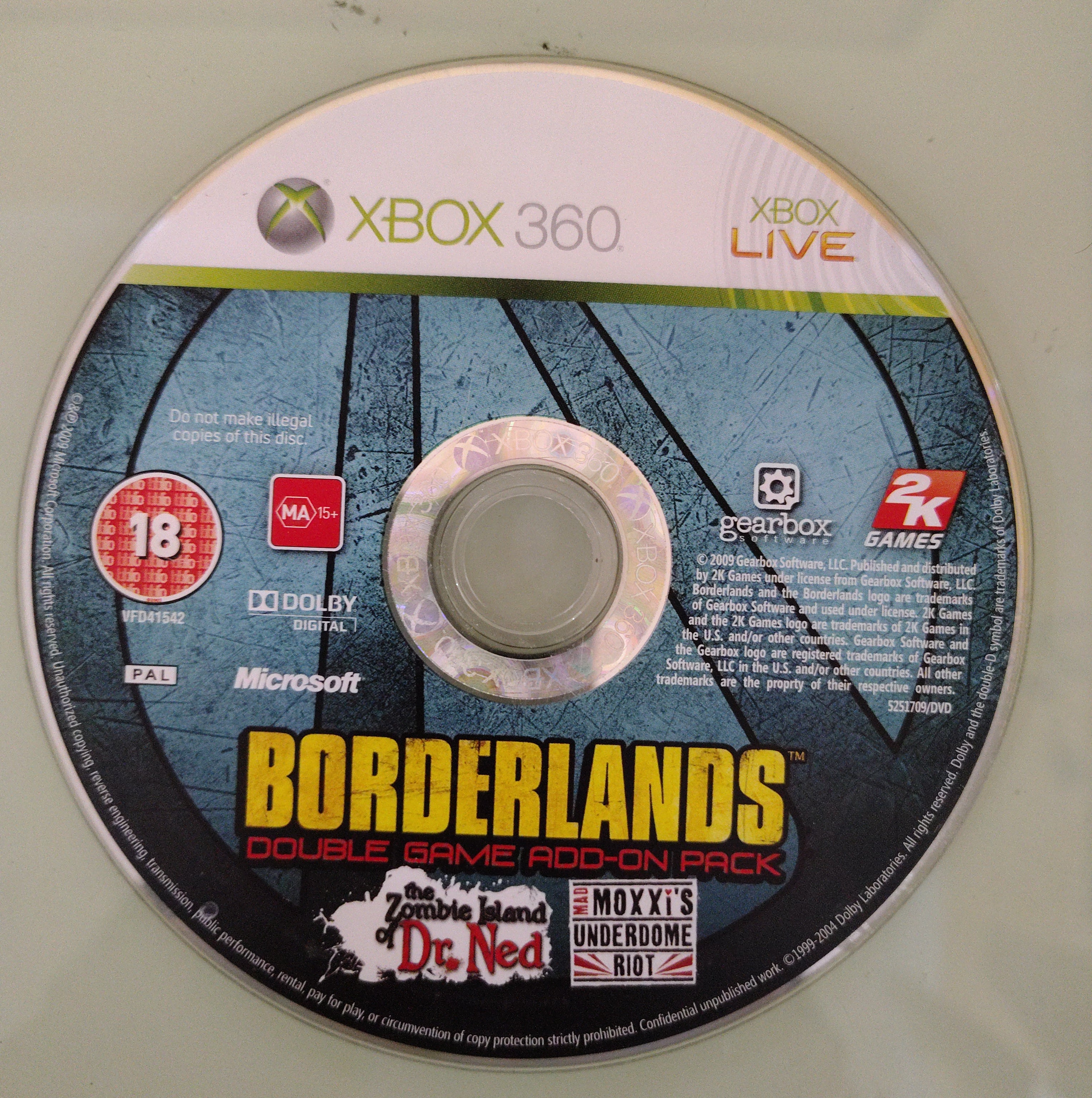 Borderlands Double Game ( solo disco)
