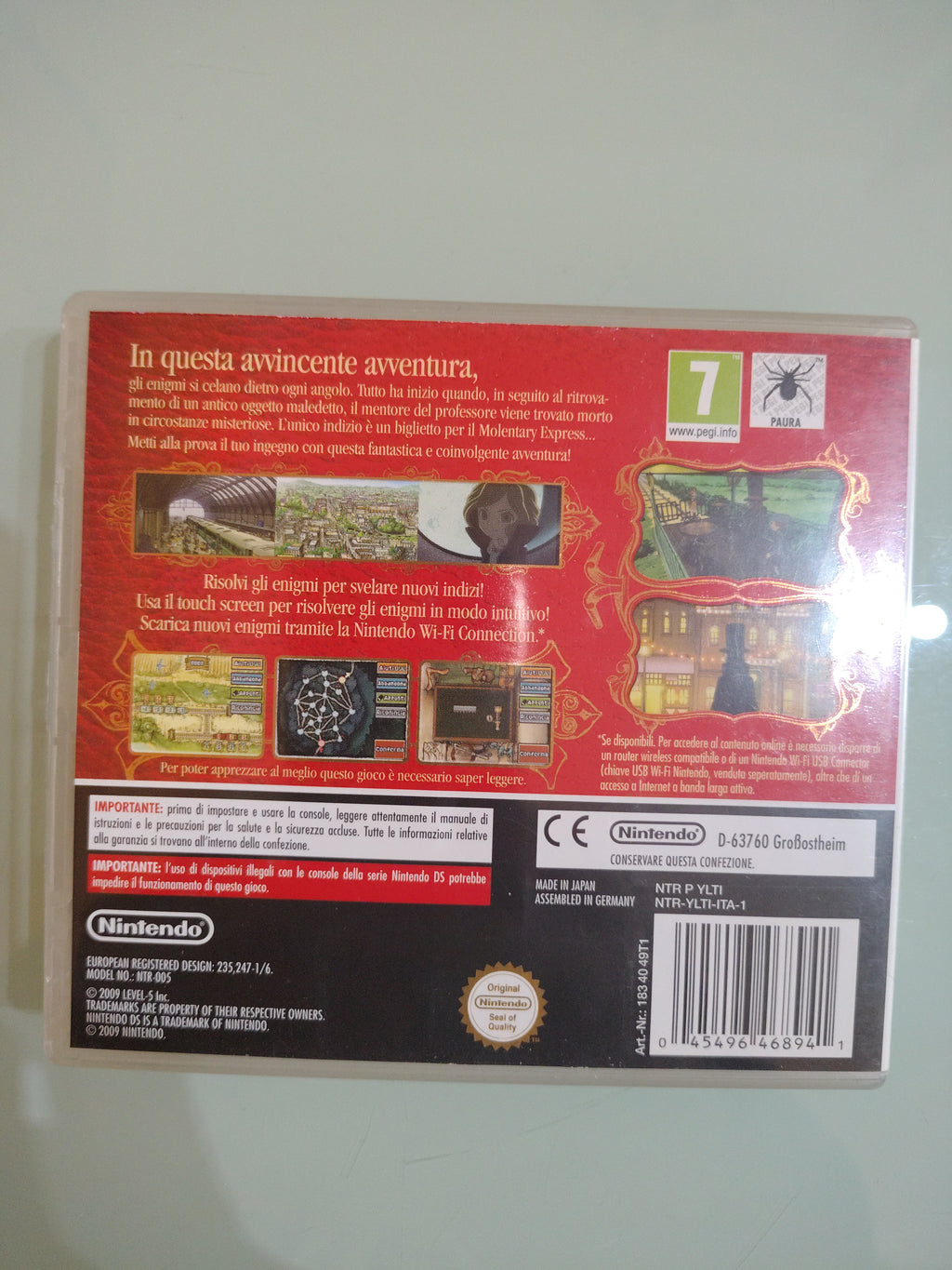 Il Professor Layton e lo Scrigno di Pandora Nintendo DS PAL ITA gioco usato