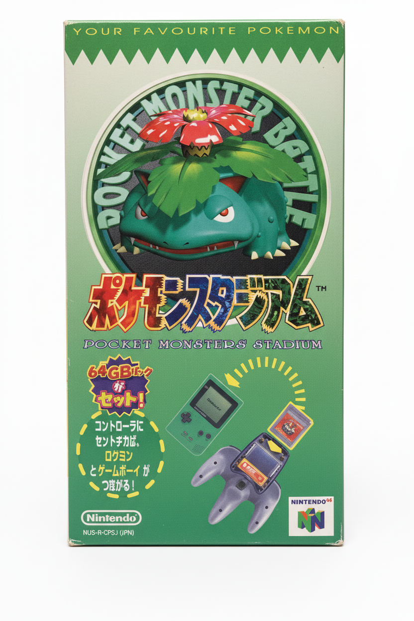 Pokemon Pocket Monsters Stadium Big Box Jap  Nintendo 64