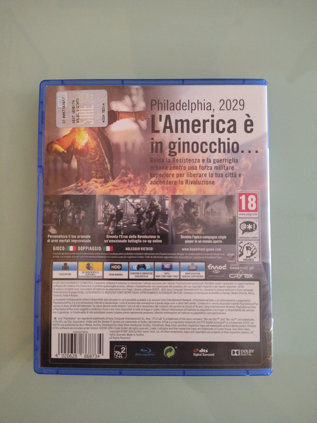 Homefront the revolution  gioco PlayStation 4 PS4