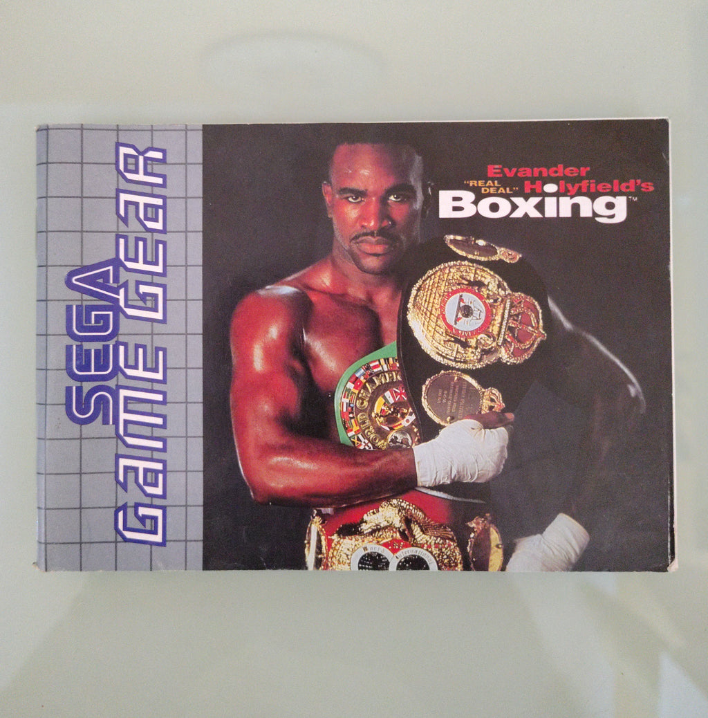 Real Deal Boxing Evander Holyfield Sega Game Gear solo manuale istruzioni