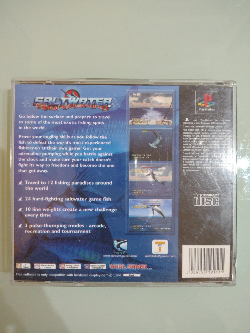 PS1 SALTWATER SPORTFISHING PLAYSTATION 1 PAL COMPLETO