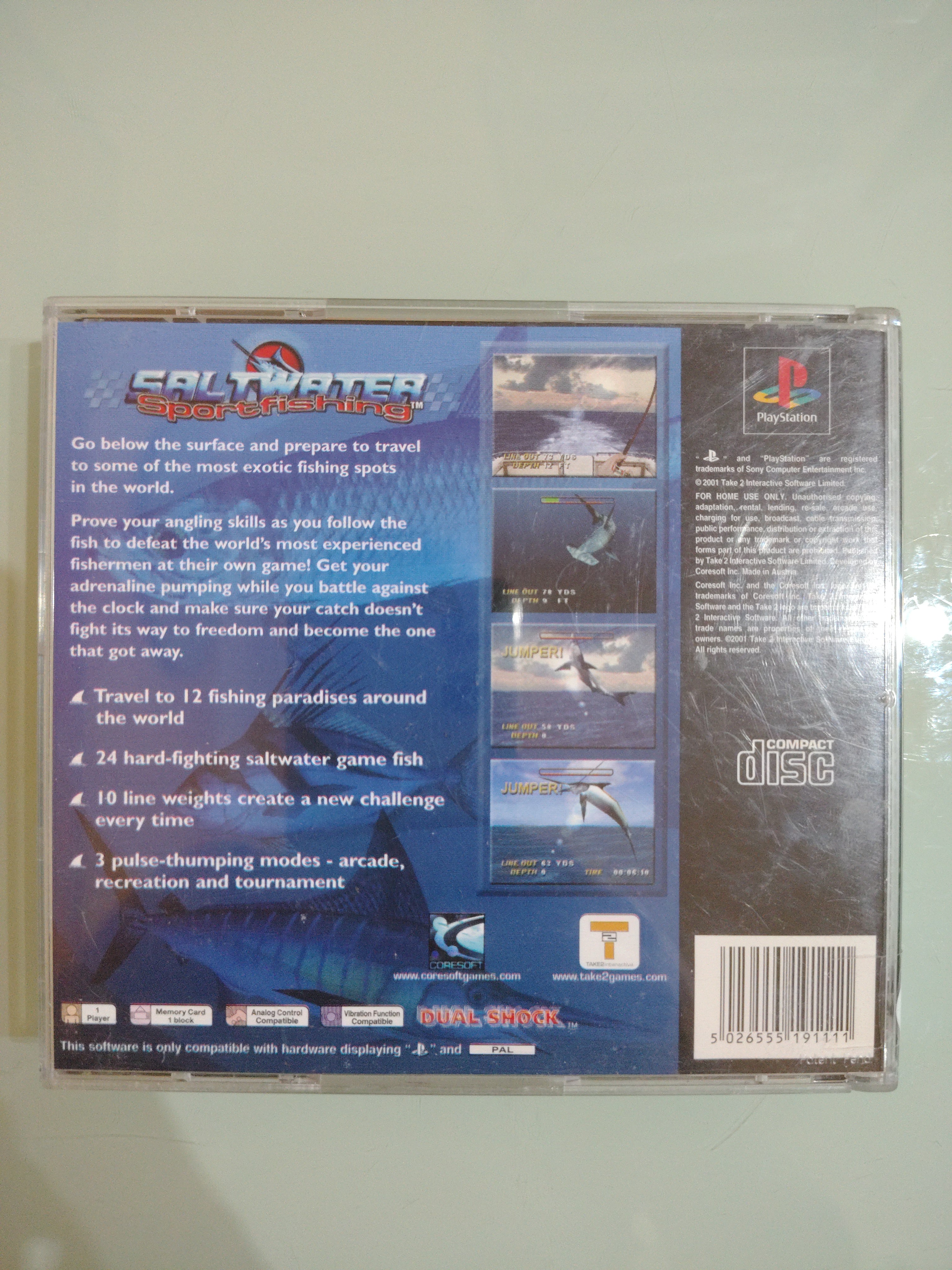 PS1 SALTWATER SPORTFISHING PLAYSTATION 1 PAL COMPLETO