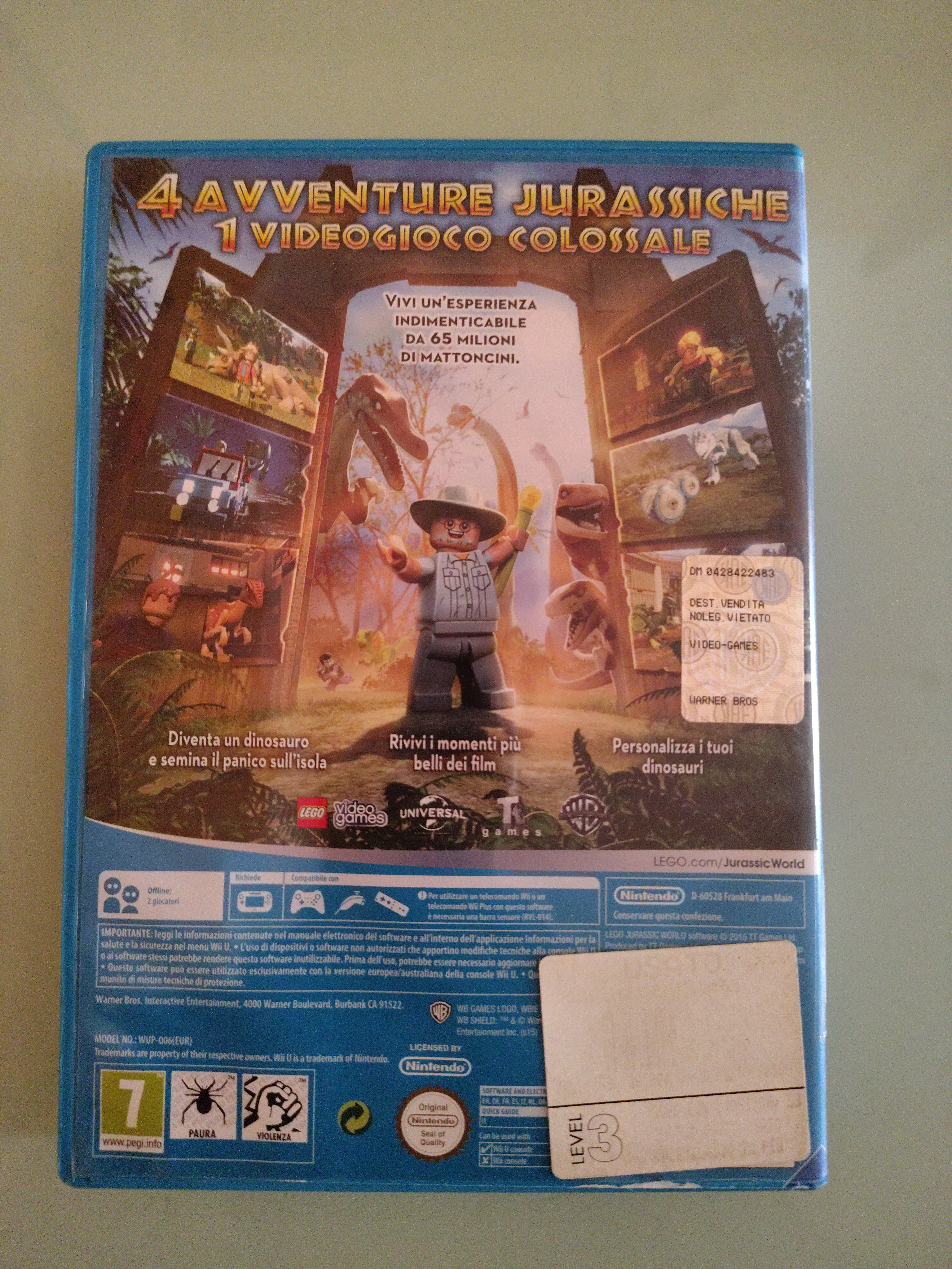 Lego Jurassic World - Nintendo WII U - PAL