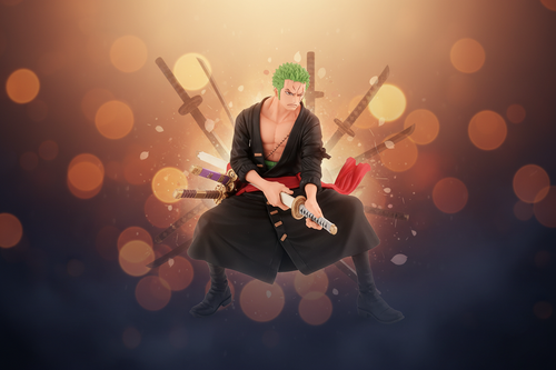 Banpresto ONE Piece King of Artist The Roronoa Zoro-WANOKUNI 2 - Figurina Nuova!