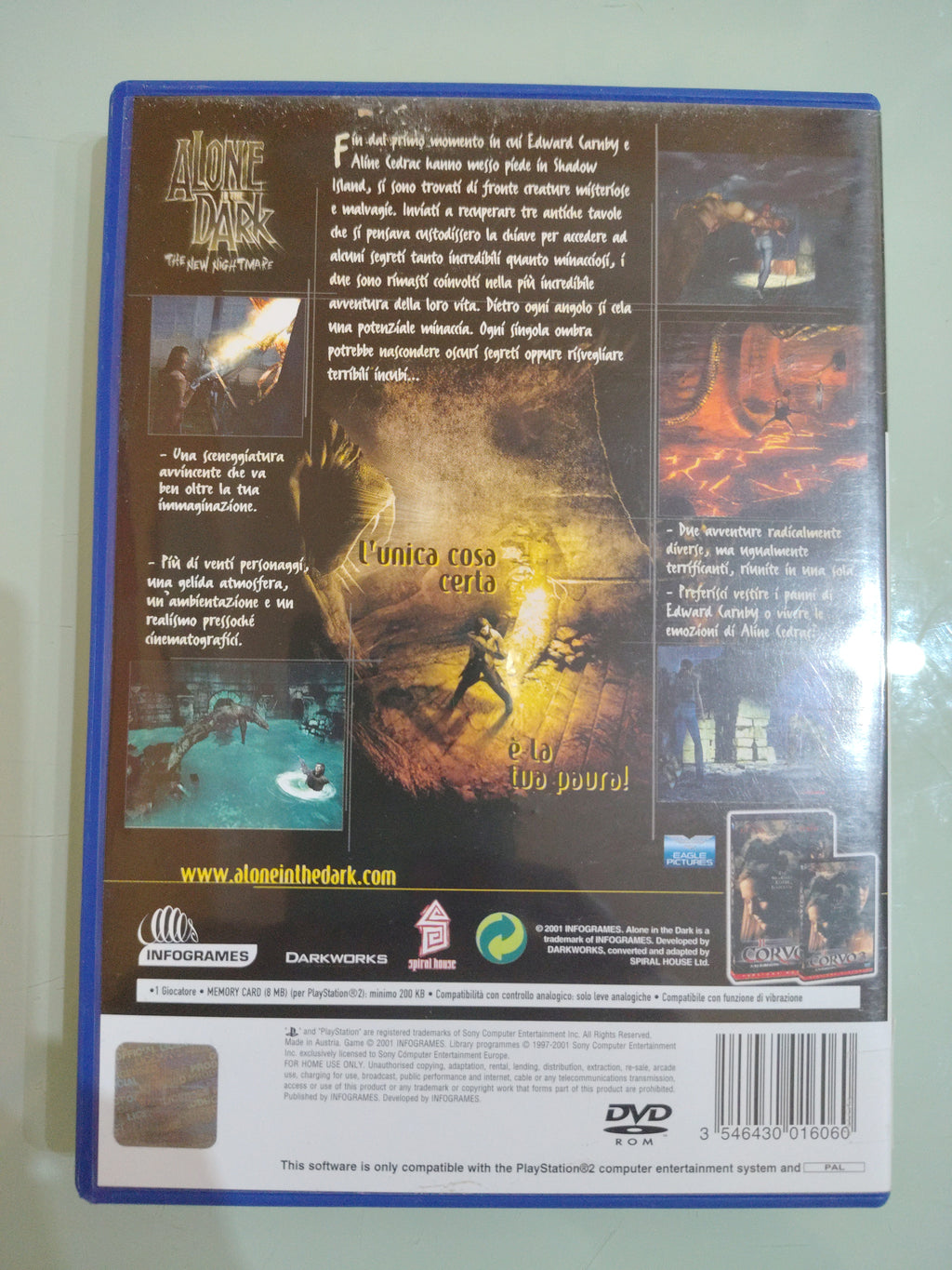 Alone In The Dark New Nightmare Sony Ps2 PlayStation 2 Completo ita