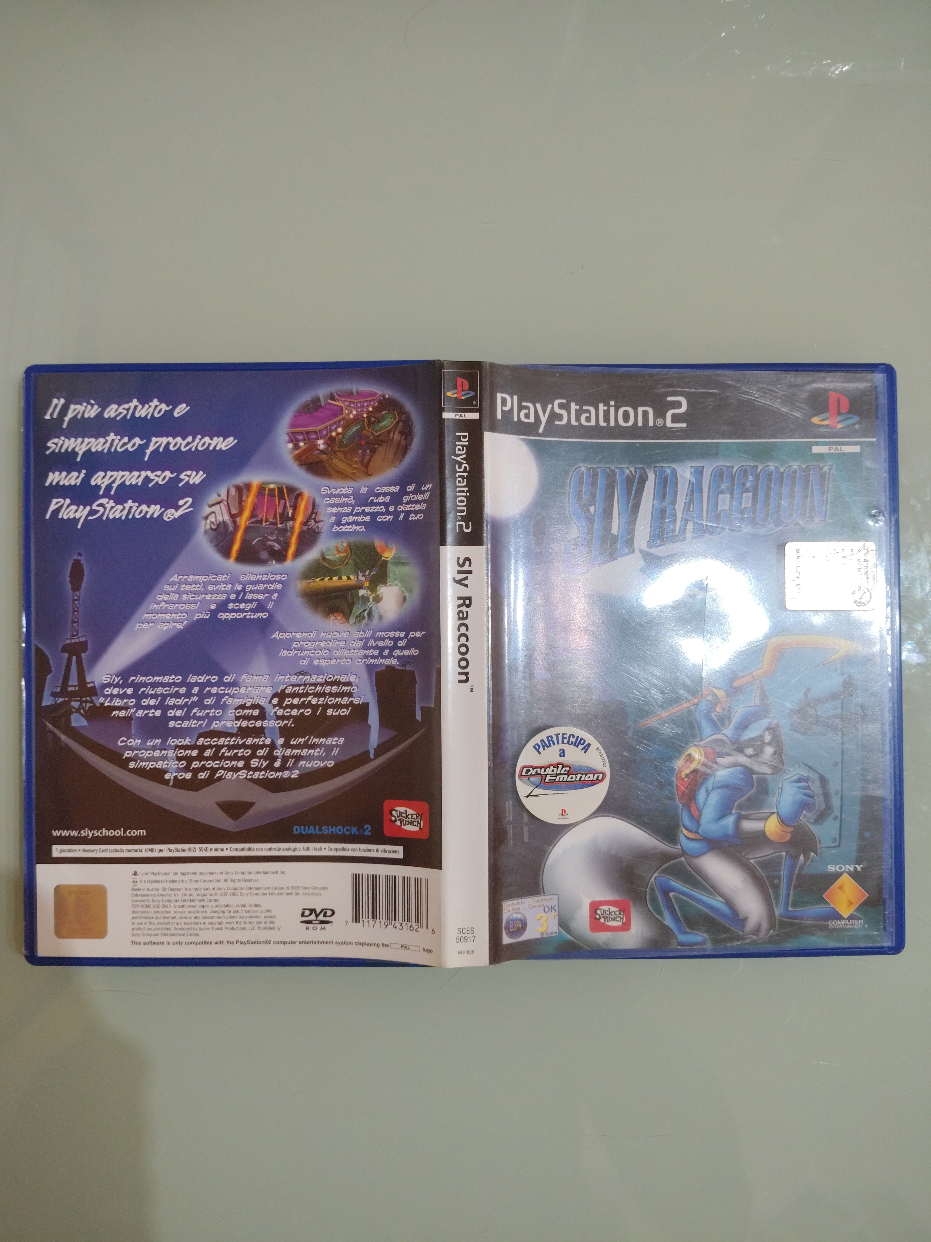 Sly Raccoon PS2 Sony Playstation 2 PAL ITA gioco usato italiano COMPLETO