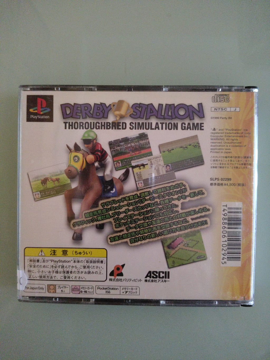 ASCII Derby Stallion 99  Training simulation