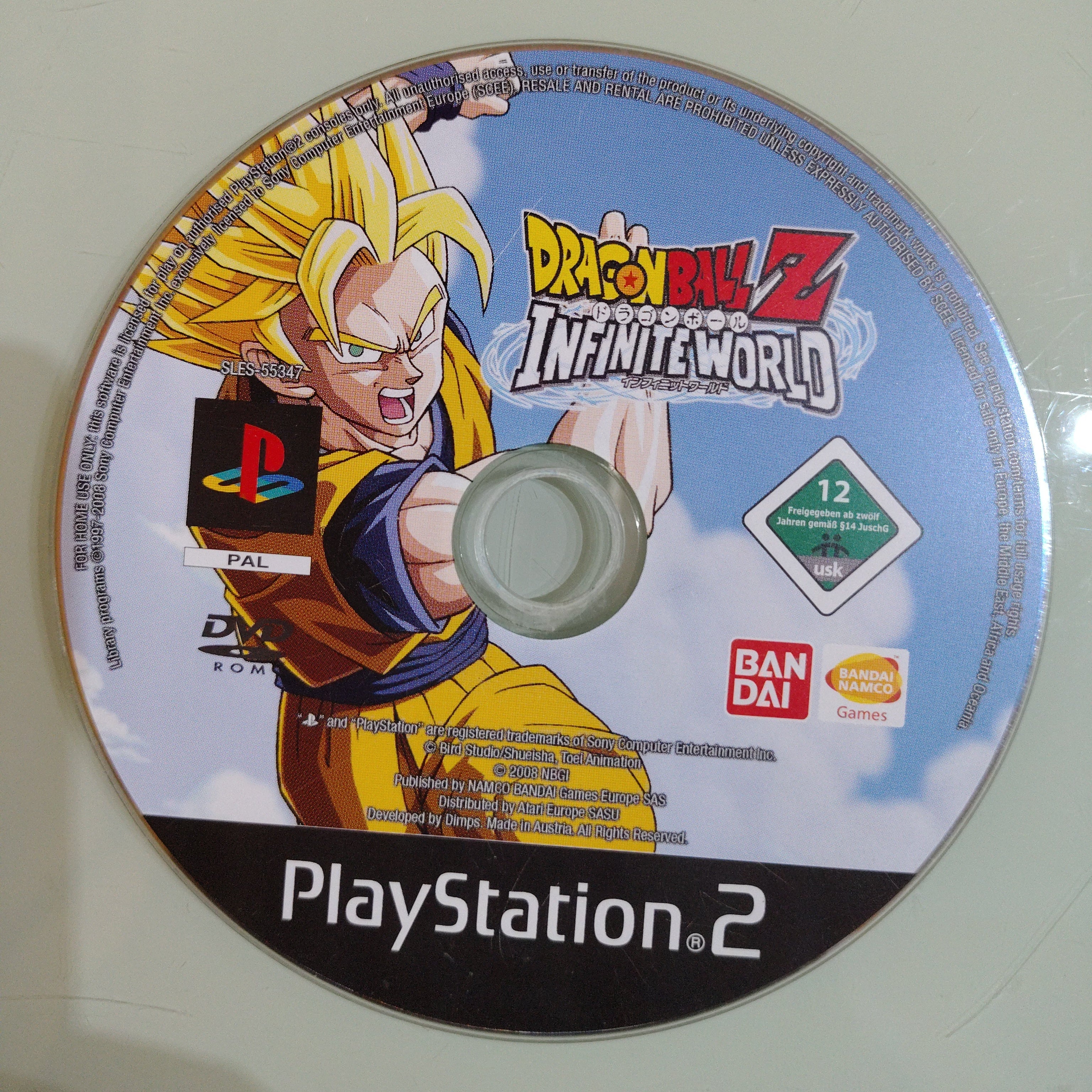 DRAGON BALL Z INFINITE WORLD solo disco