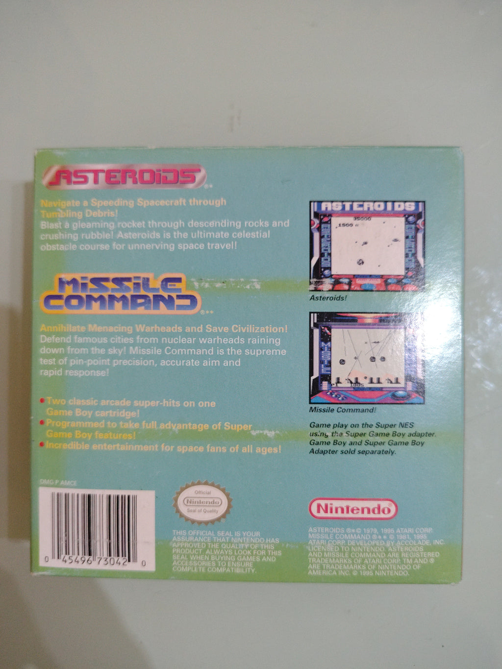 Arcade Classic 1995 n. 1 Comando Asteroidi e Missili