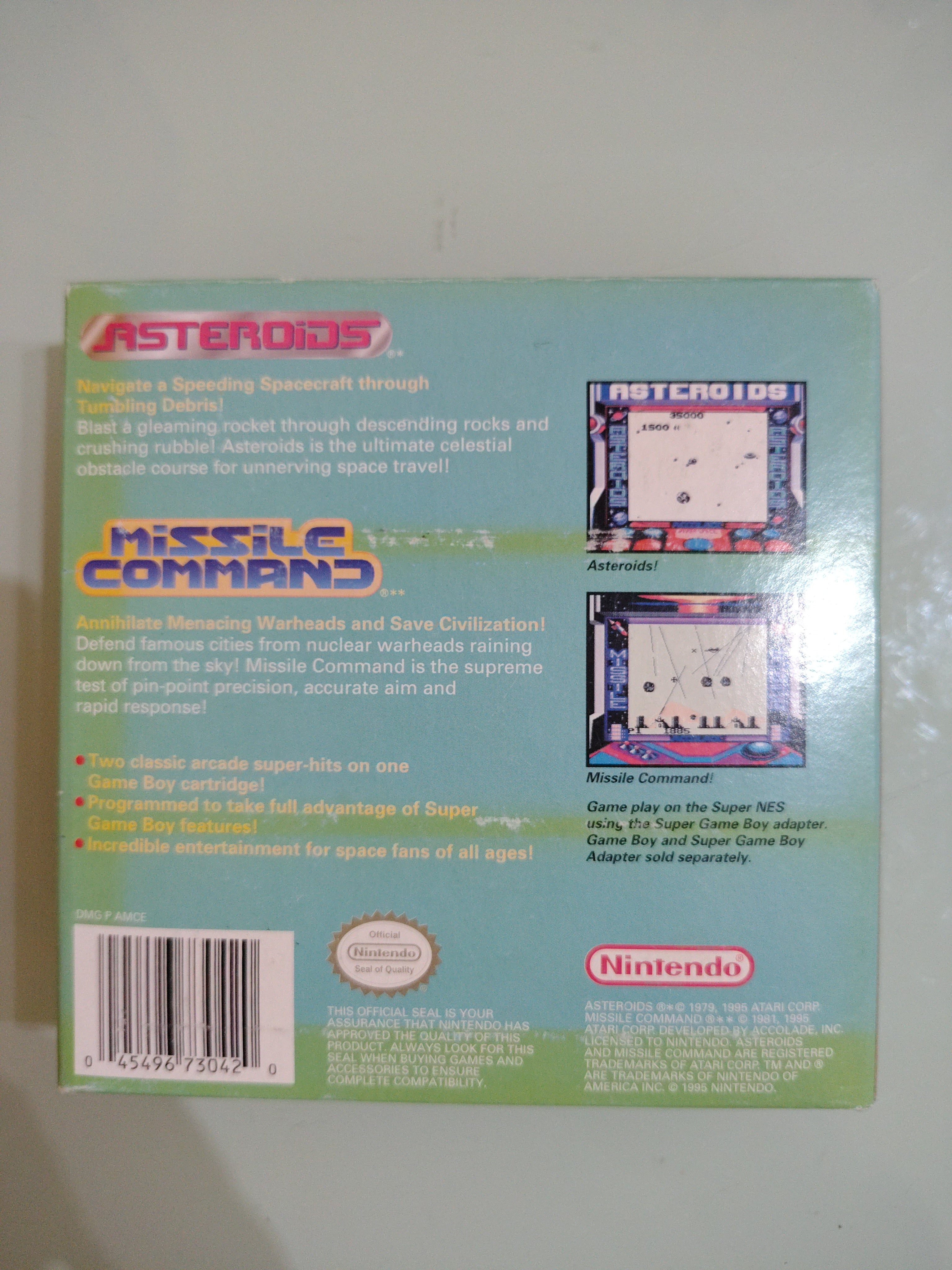 Arcade Classic 1995 n. 1 Comando Asteroidi e Missili
