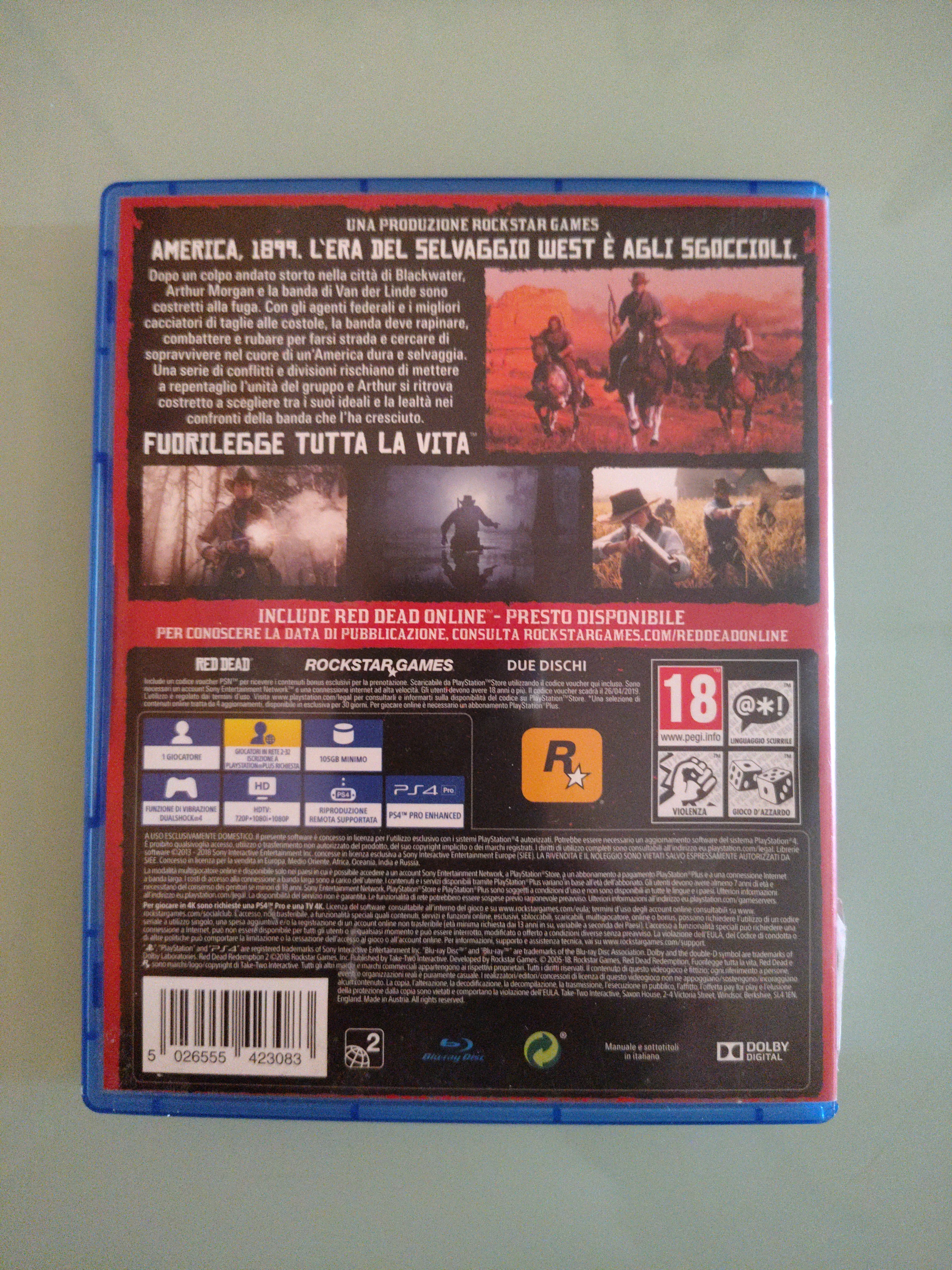 Red Dead Redemption 2  Italiano Videogioco  Playstation 4