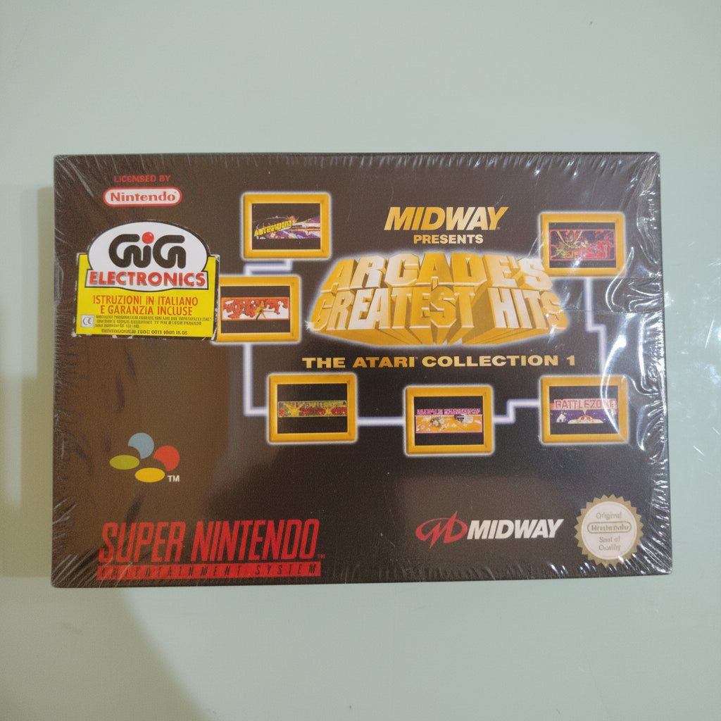Midway Arcade's Greatest Hits Atari Collection 1 (SNES) Super Nintendo completo nuovo