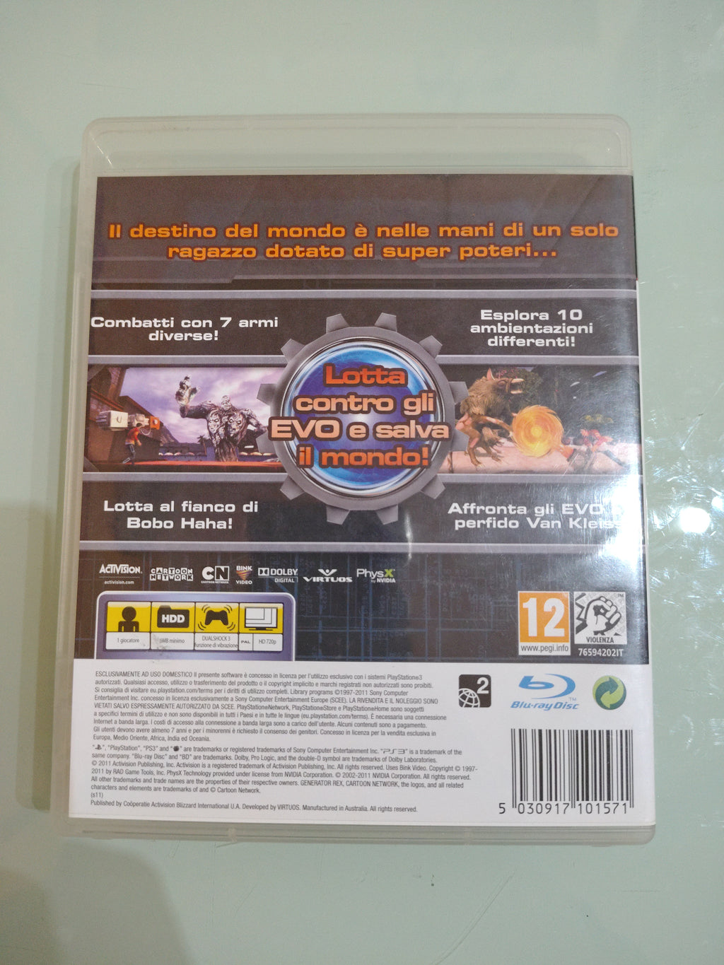 GENERATOR REX PS3 SONY PLAYSTATION 3 GIOCO ITA