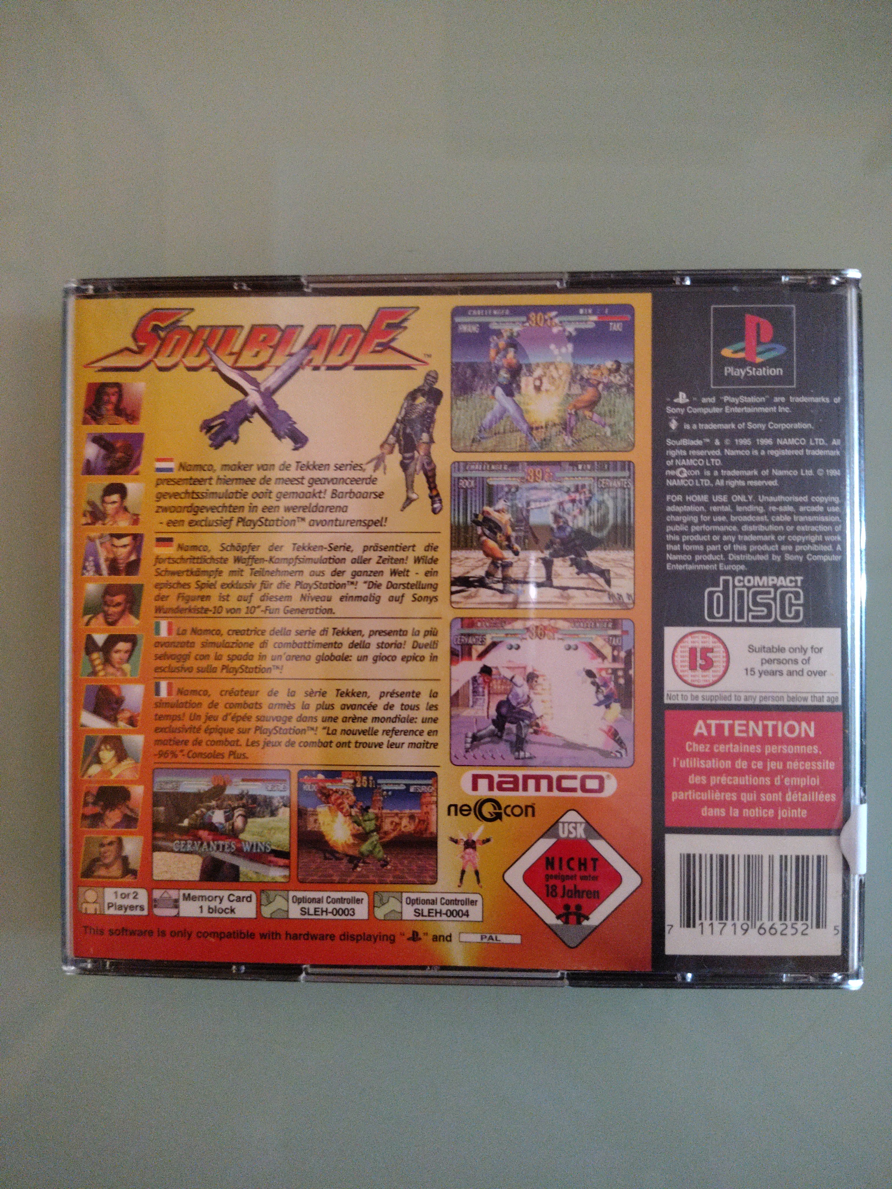 SOUL BLADE PS1 PAL ITA Gioco Completo Playstation 1 - Raro Vintage Italiano Sony