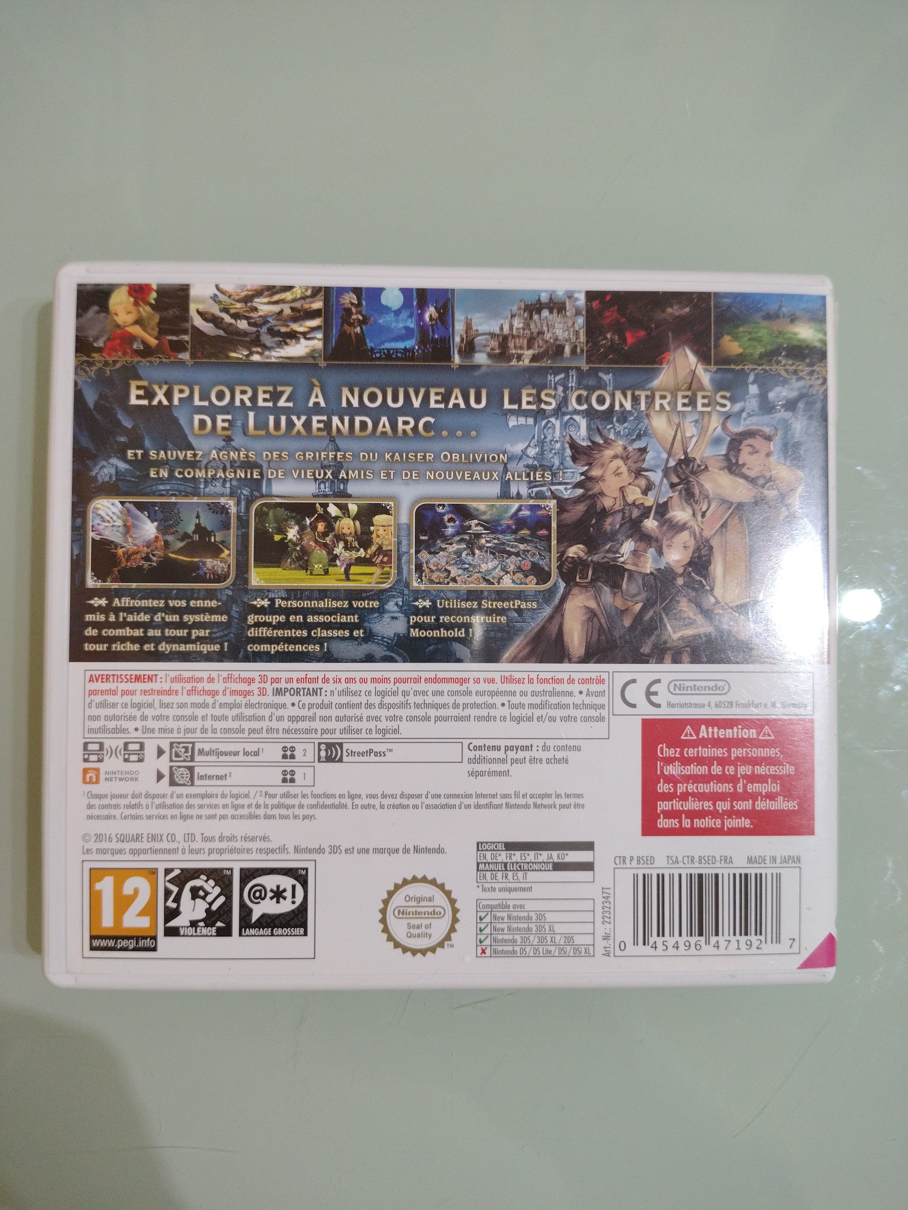 NINTENDO 3DS PAL  BRAVELY SECOND END Layer raro
