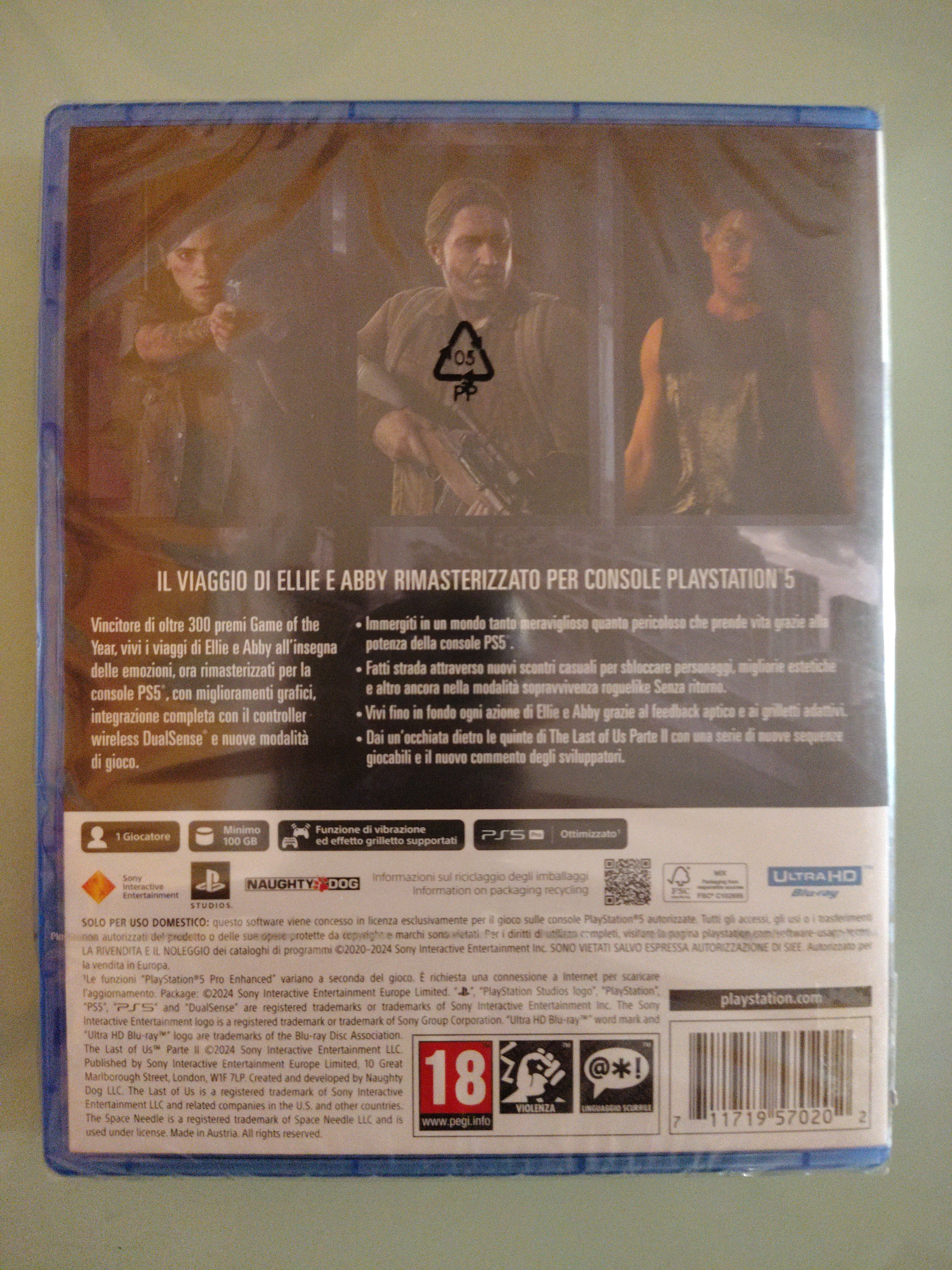 The Last of Us: Parte II - Remastered PS5 NUOVO SIGILLATO ITA
