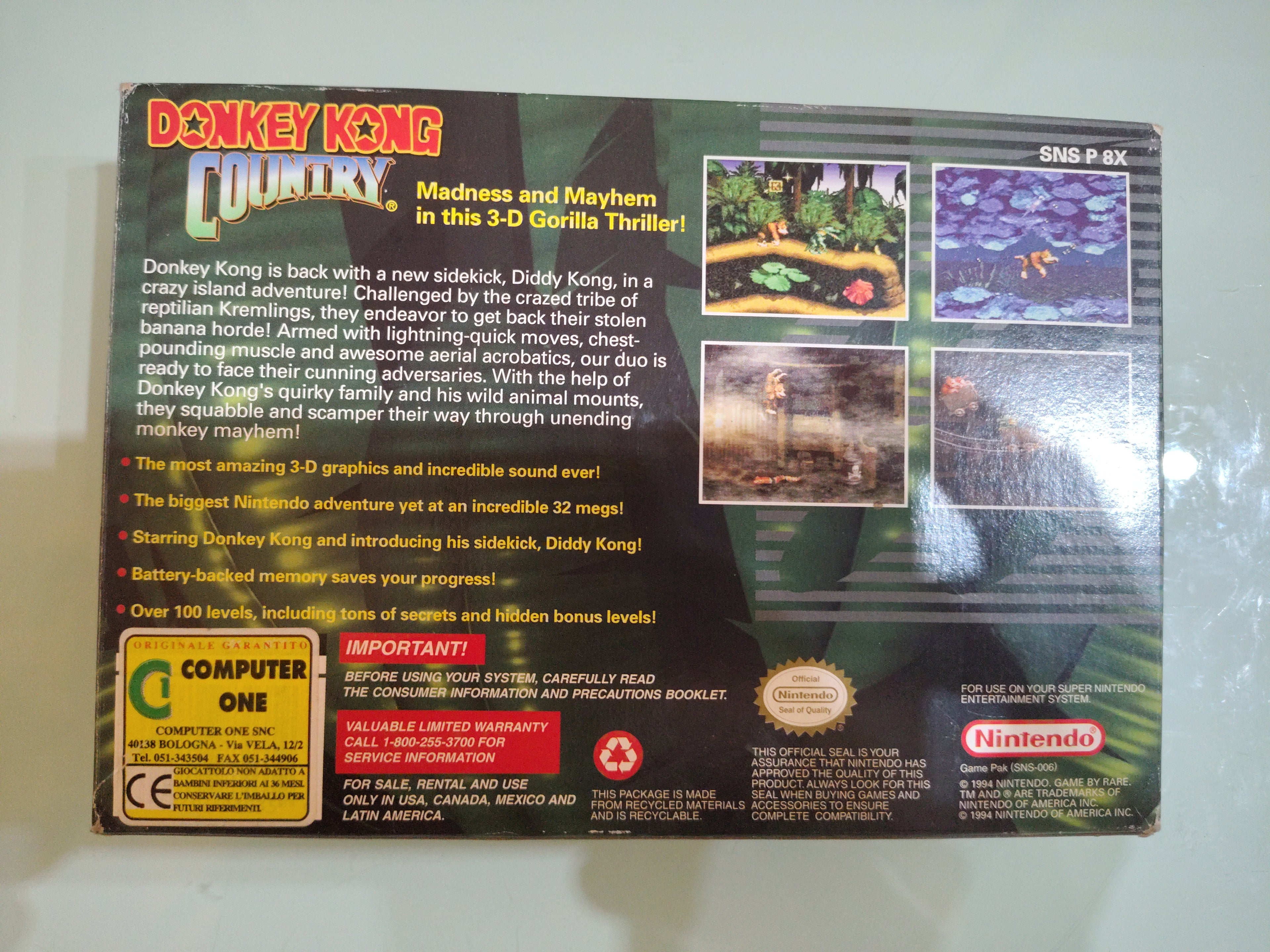 DONKEY KONG COUNTRY, SUPER SNES USA